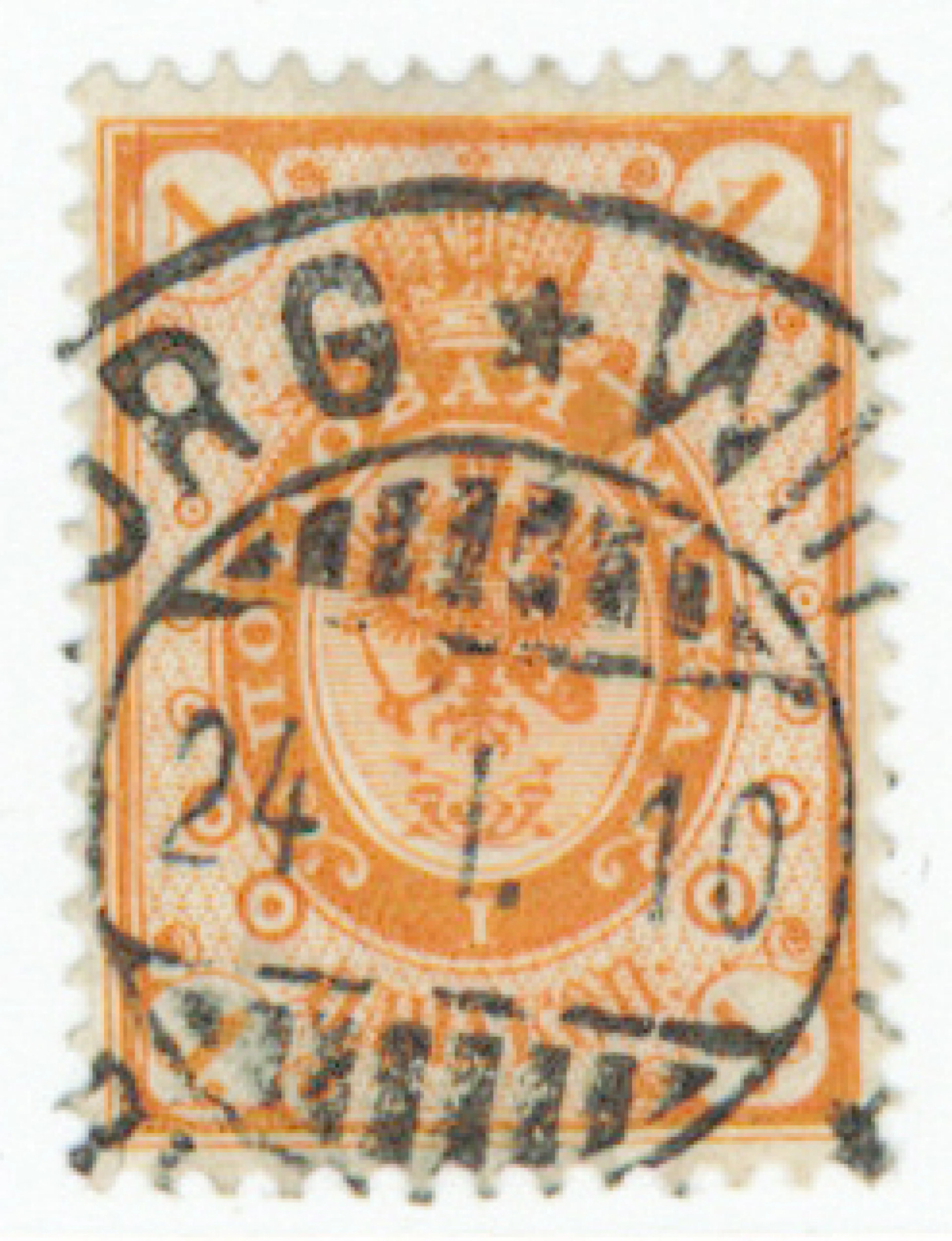 1 kopek very fine used Wiipuri 1910, also a small frame shift!