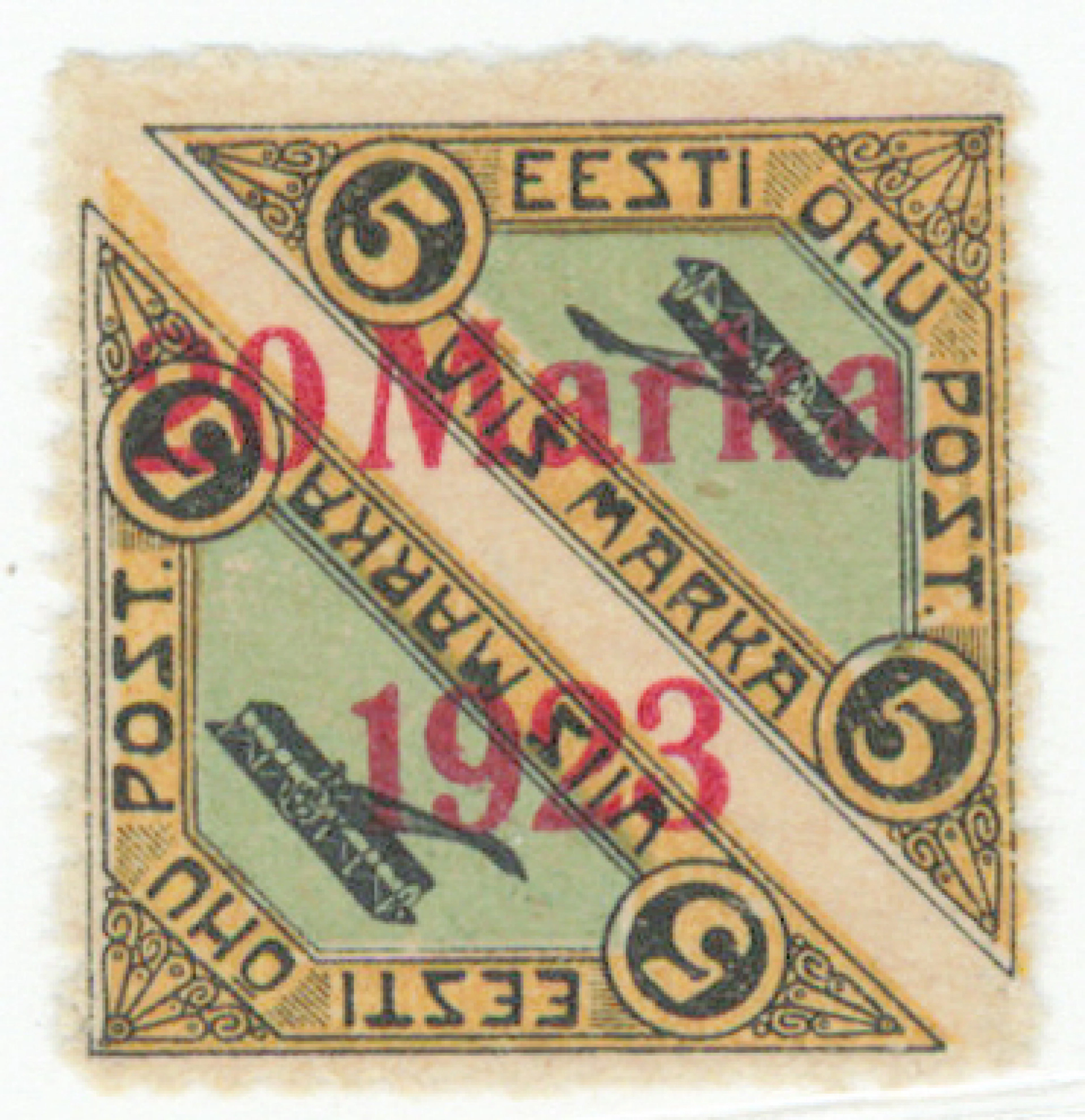1923 Airmail 20 markka Mi 44Aa, rare very fine mint ** stamp with