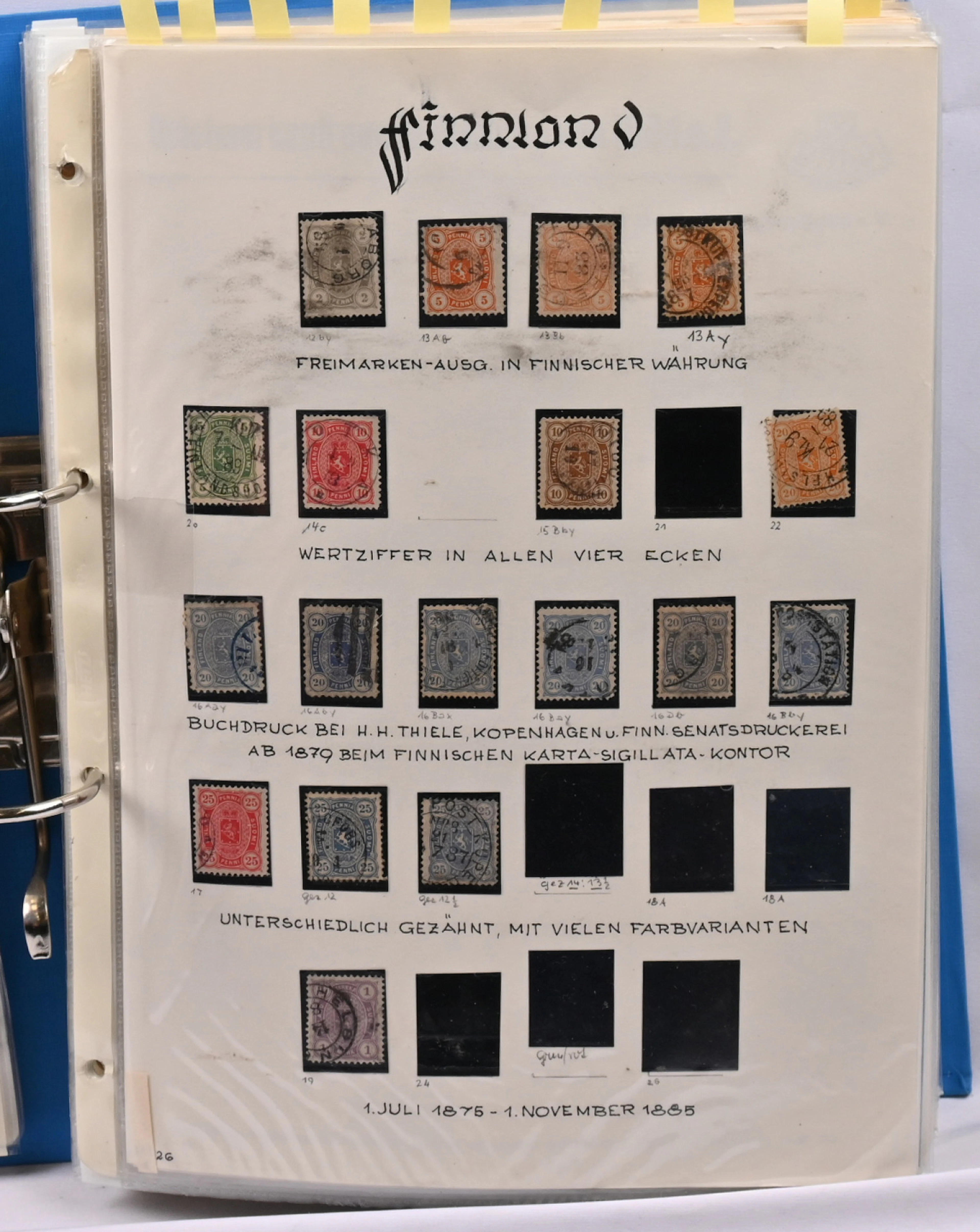 1875 - 1987 collection in a binder, used and mint material. including
