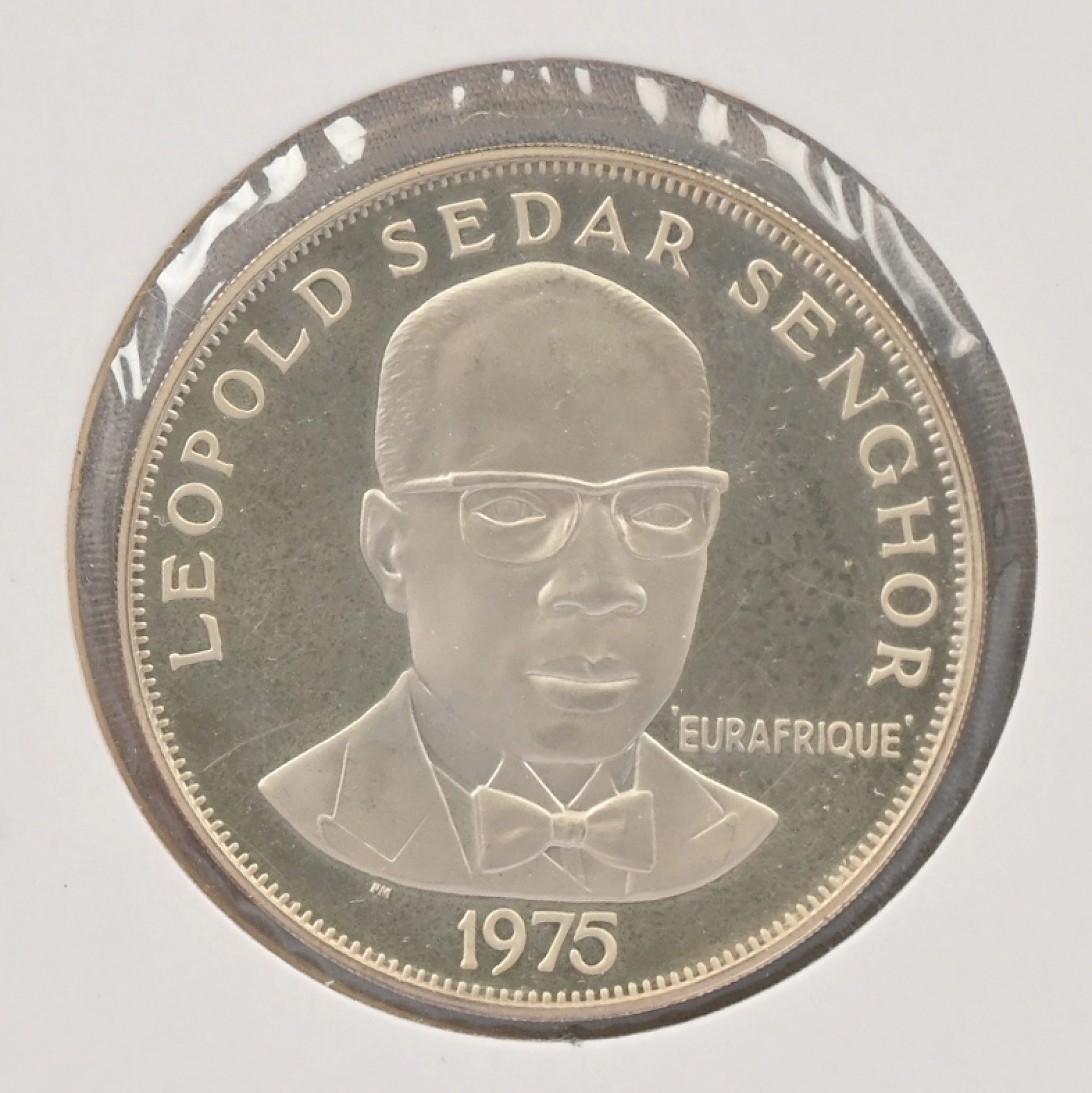 Senegal 1975 50 francs silver. Rare.