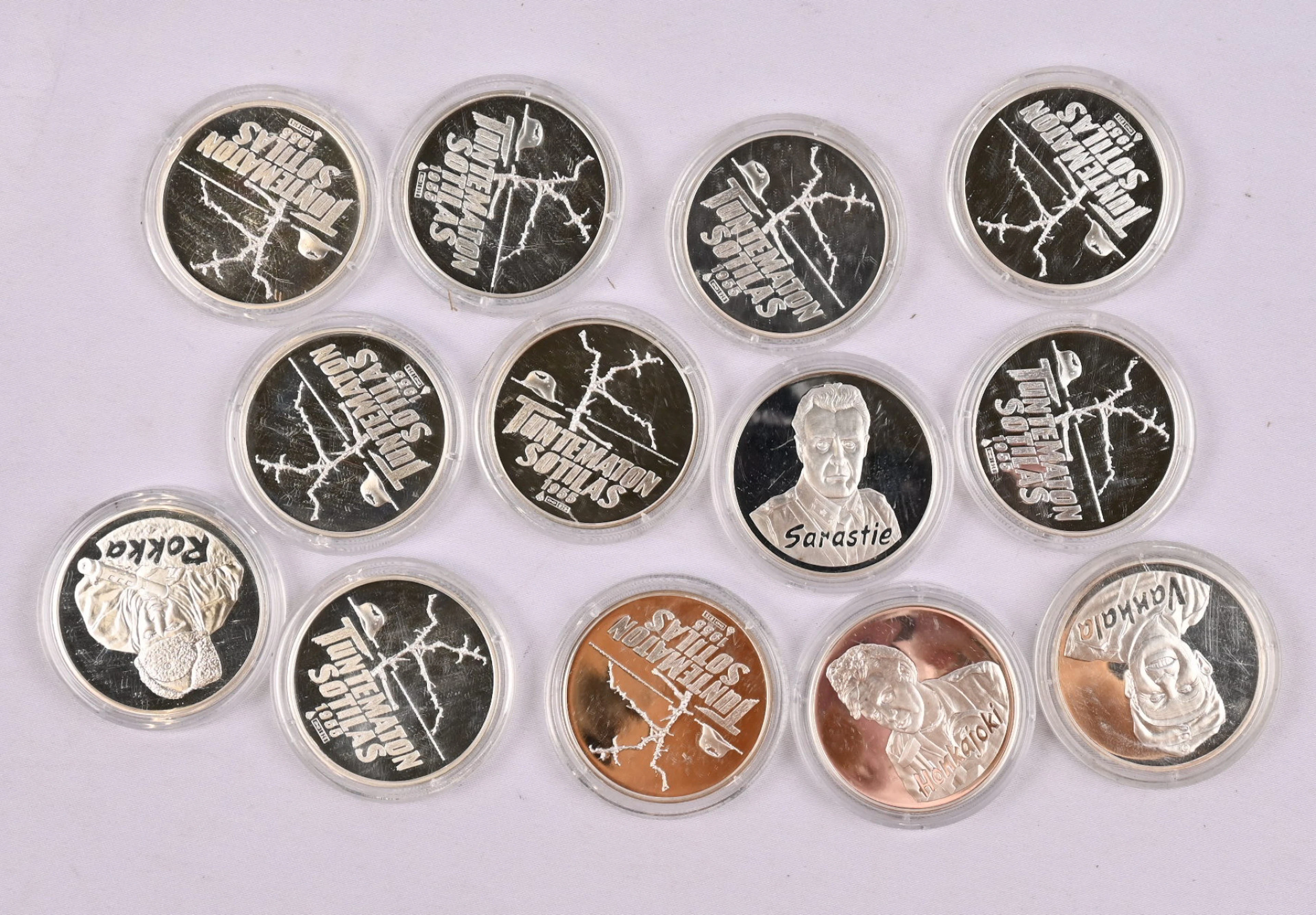 Unknown Soldier silver medals 13 pieces