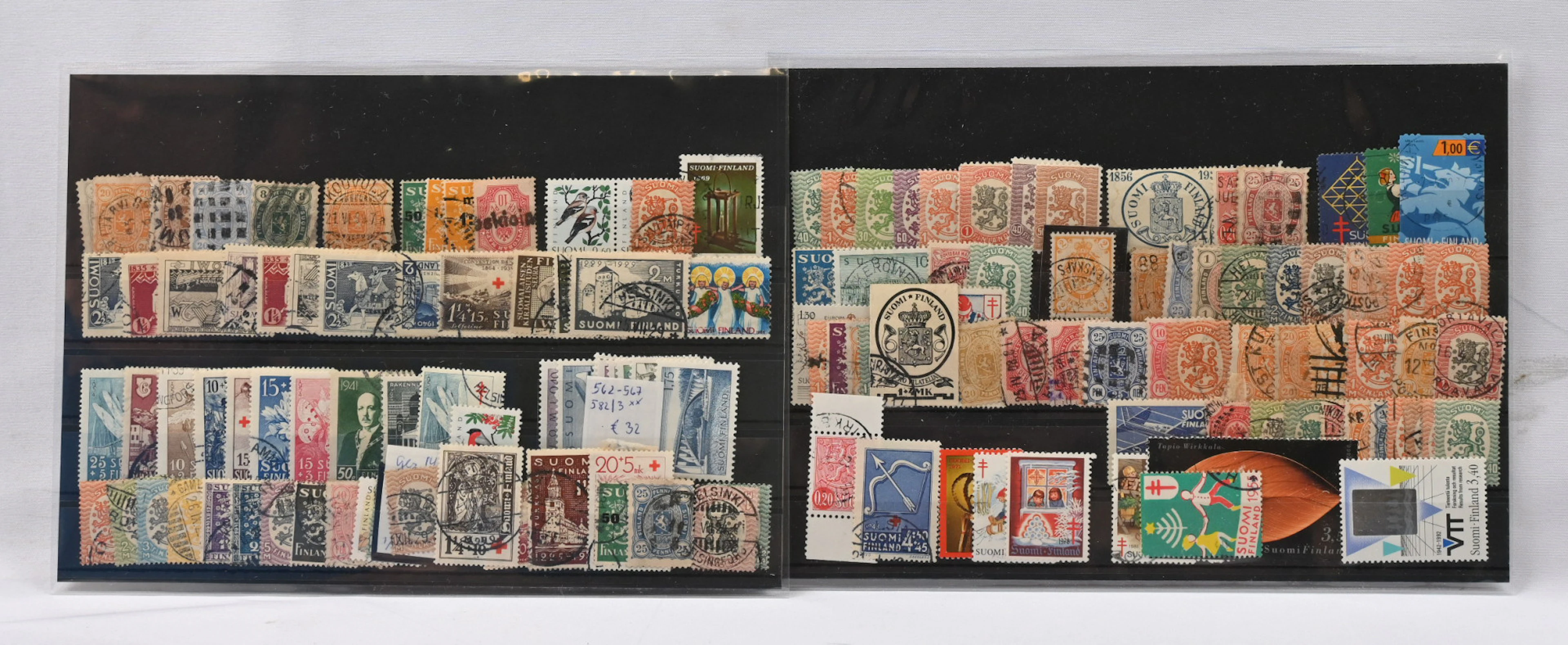1866 onwards old stamp lot on stockcards