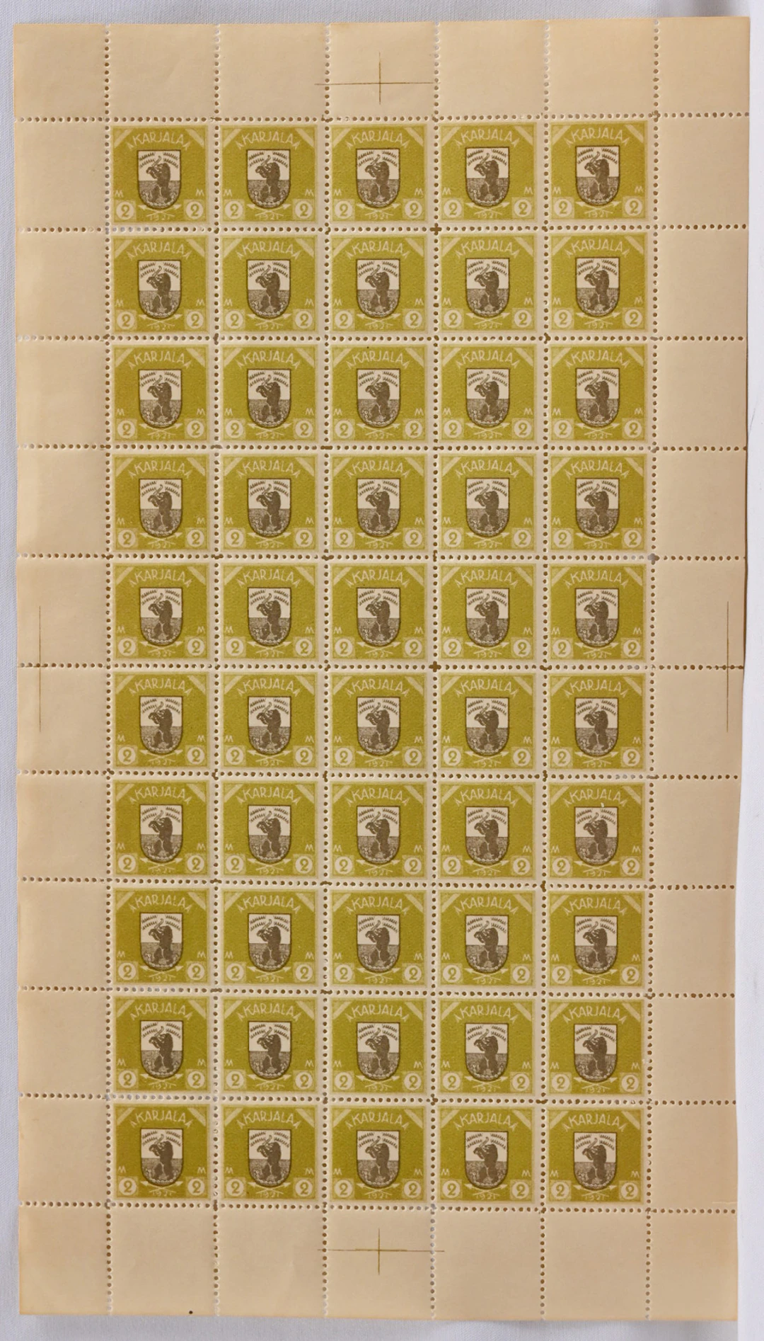 2 markka A fine COMPLETE SHEET of 50 stamps, very fine mint **