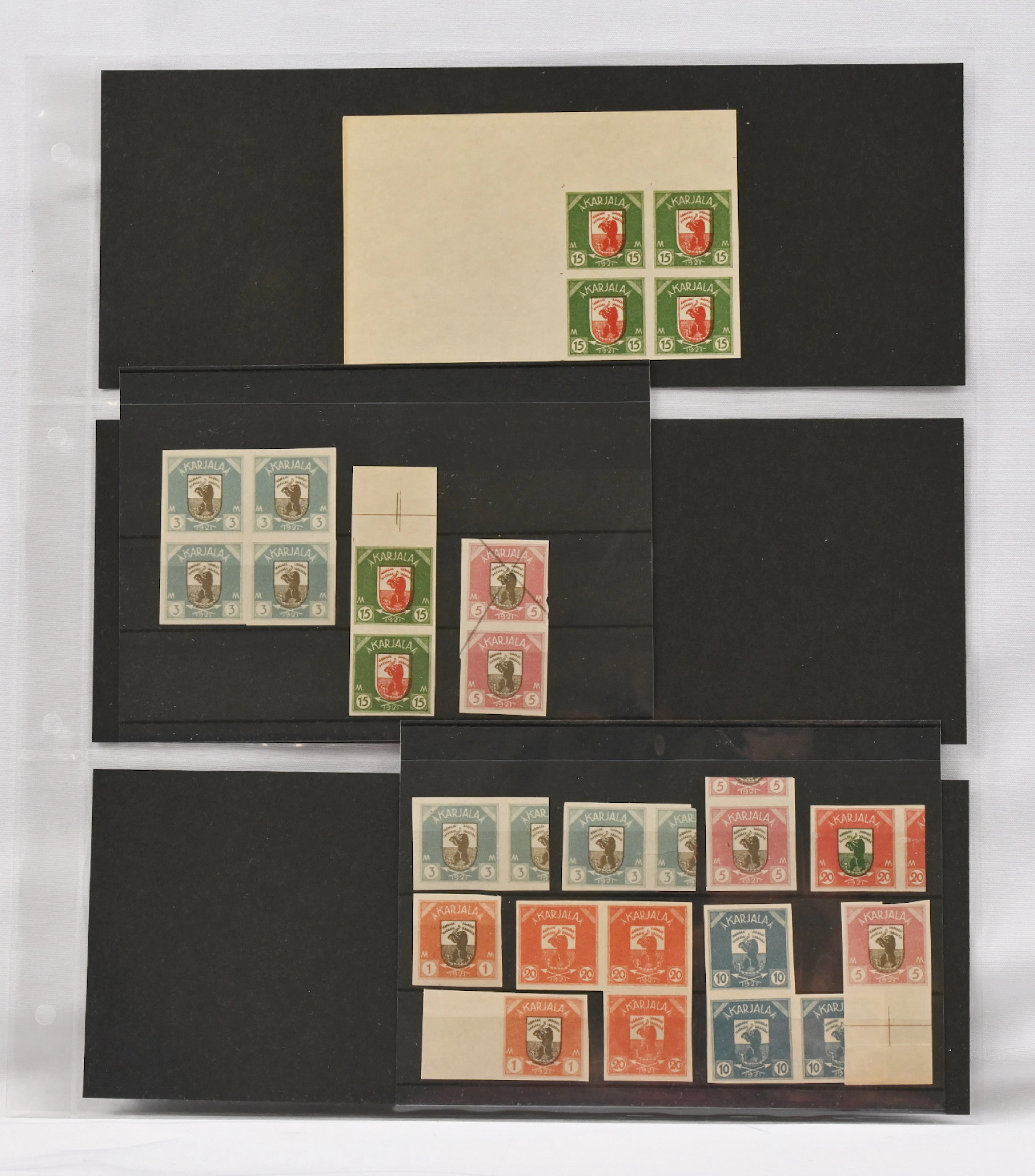 Selection of imperforate single stamps and multiples, fine lot!
