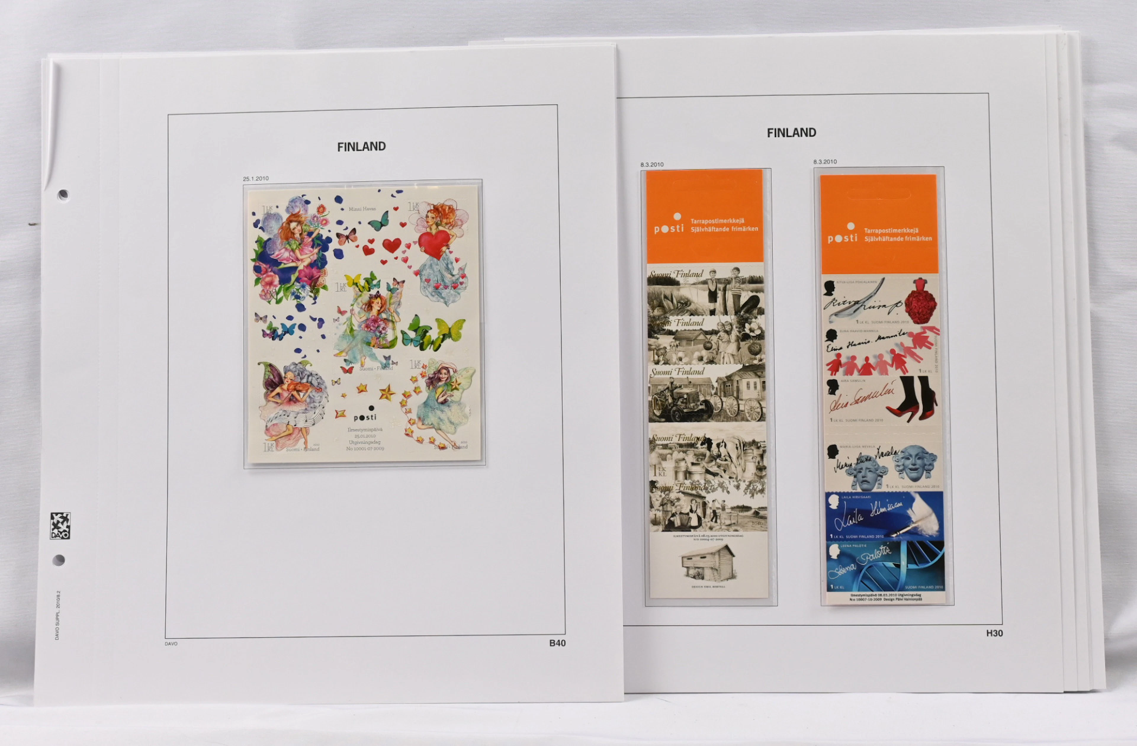 2010 - 12 MNH ** stamp lot on pages with mounts, eg. over 100 forever stamps!