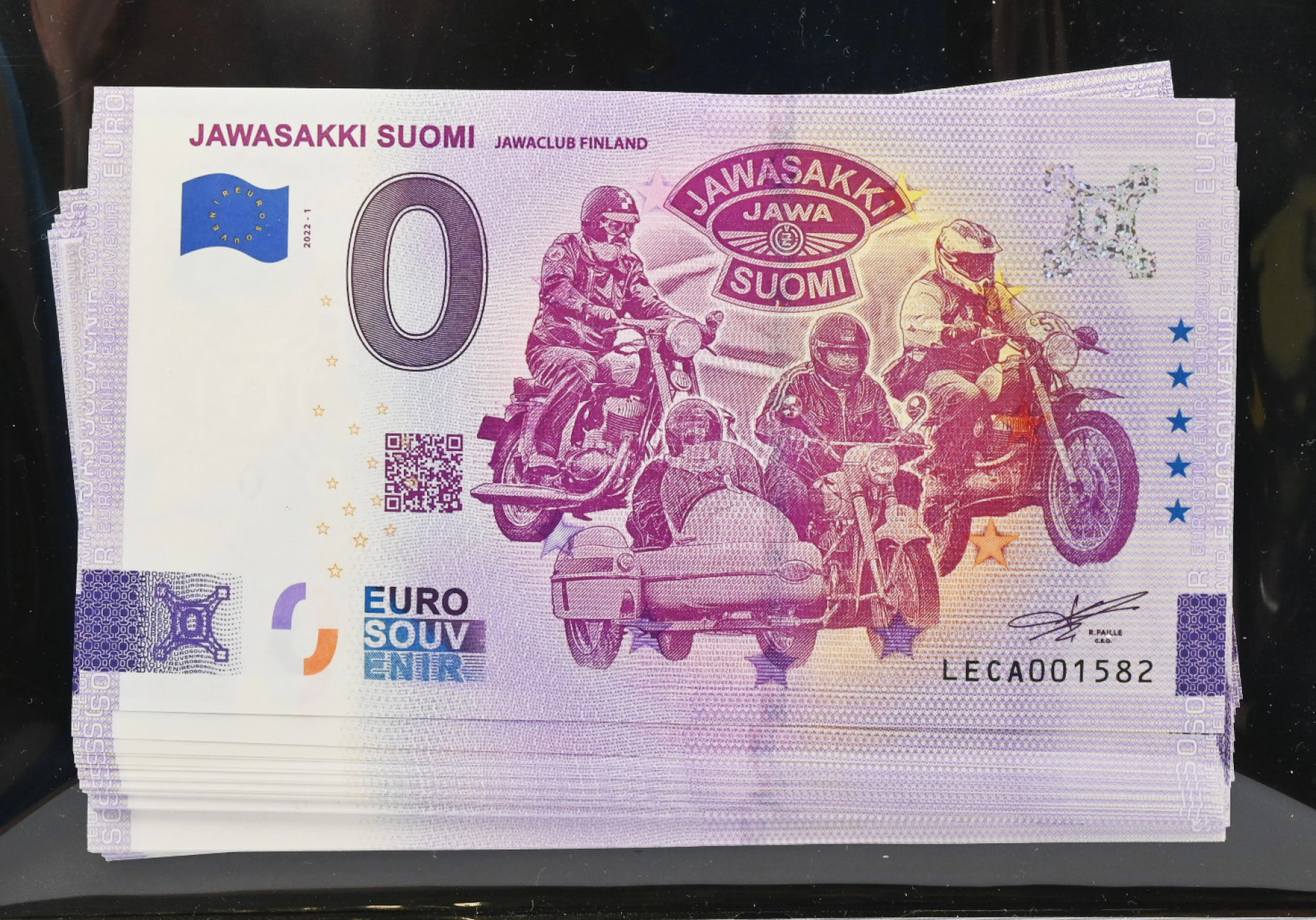 2022 - 2025 0€ five different banknotes,20 pieces of each, total 100 pieces.