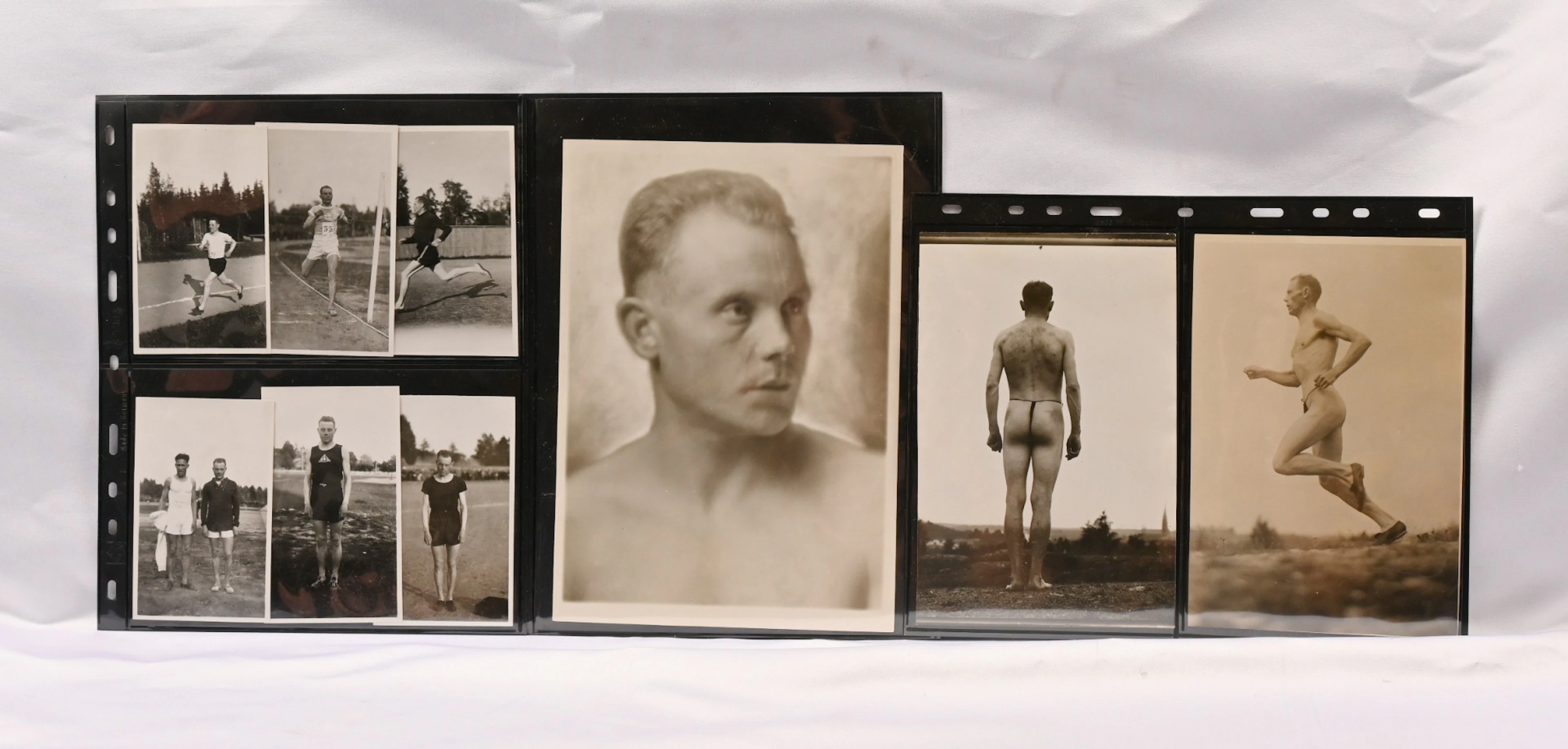 Paavo Nurmi, small selection of nearly 30 pieces of photographs. From
