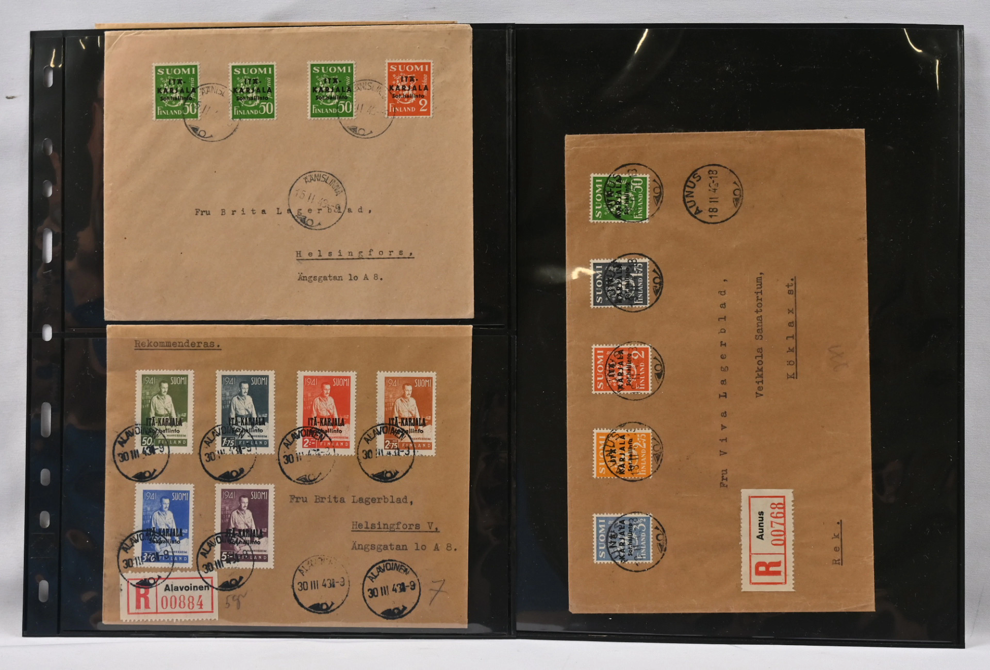 Small selection of postal items mainly from the 1940s, including eg.
