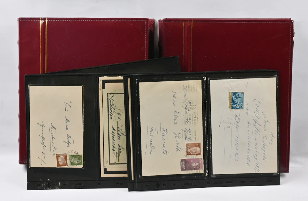 Extensive mourning cover collection starting from the 1800s in two