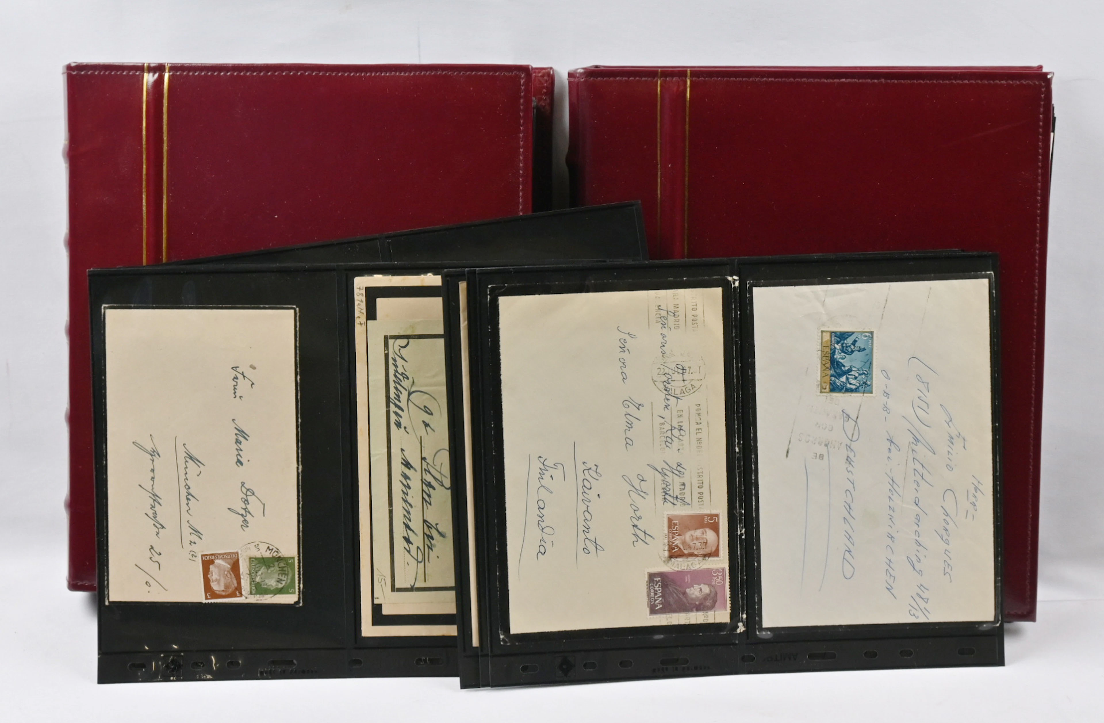 Extensive mourning cover collection starting from the 1800s in two