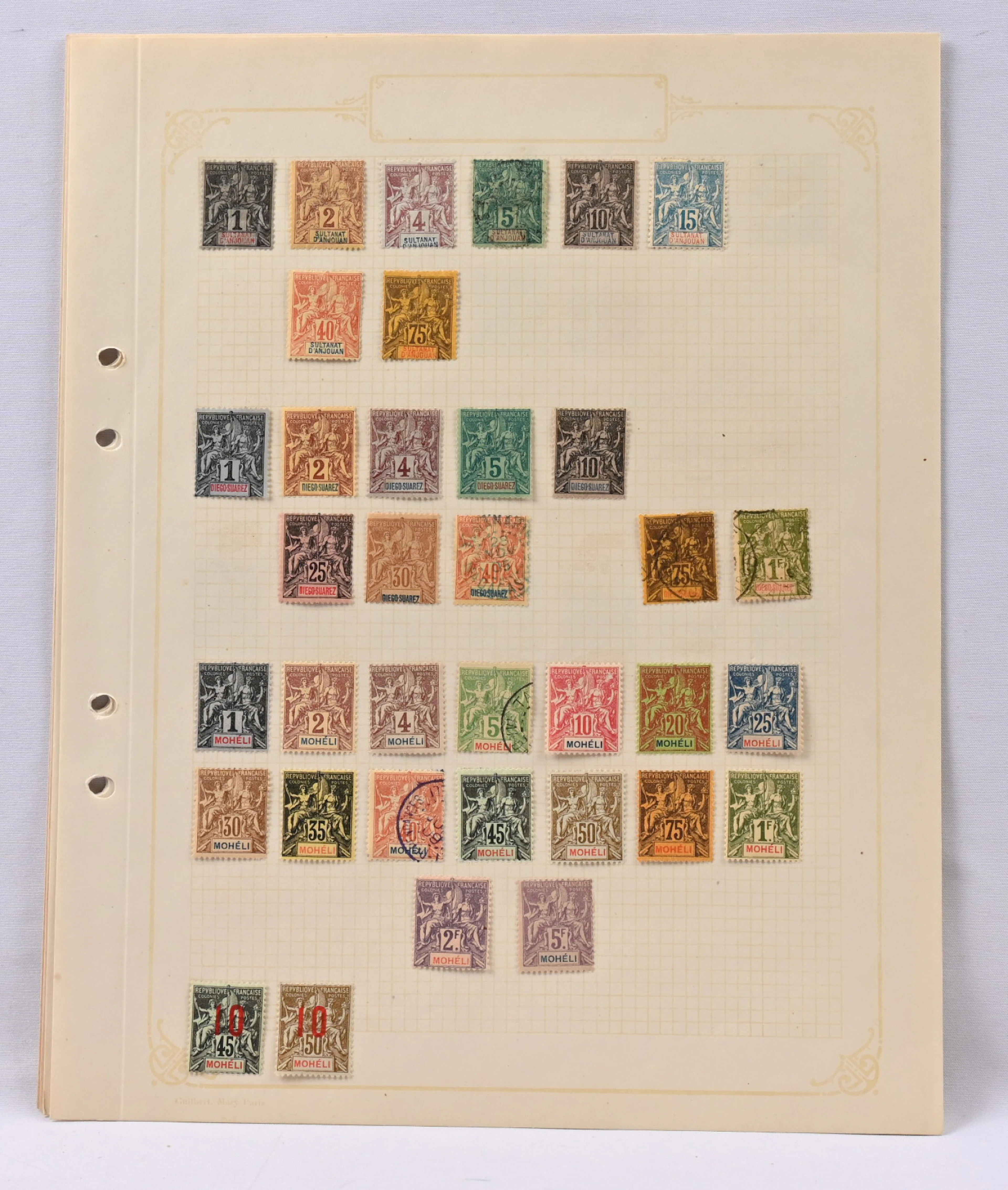 French colonies in the Indian Ocean, small remainder collection on