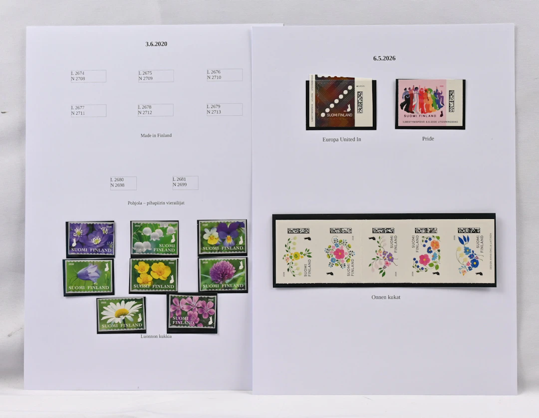 2020 - 2026 MNH ** stamps approximately 90 pieces on pages.