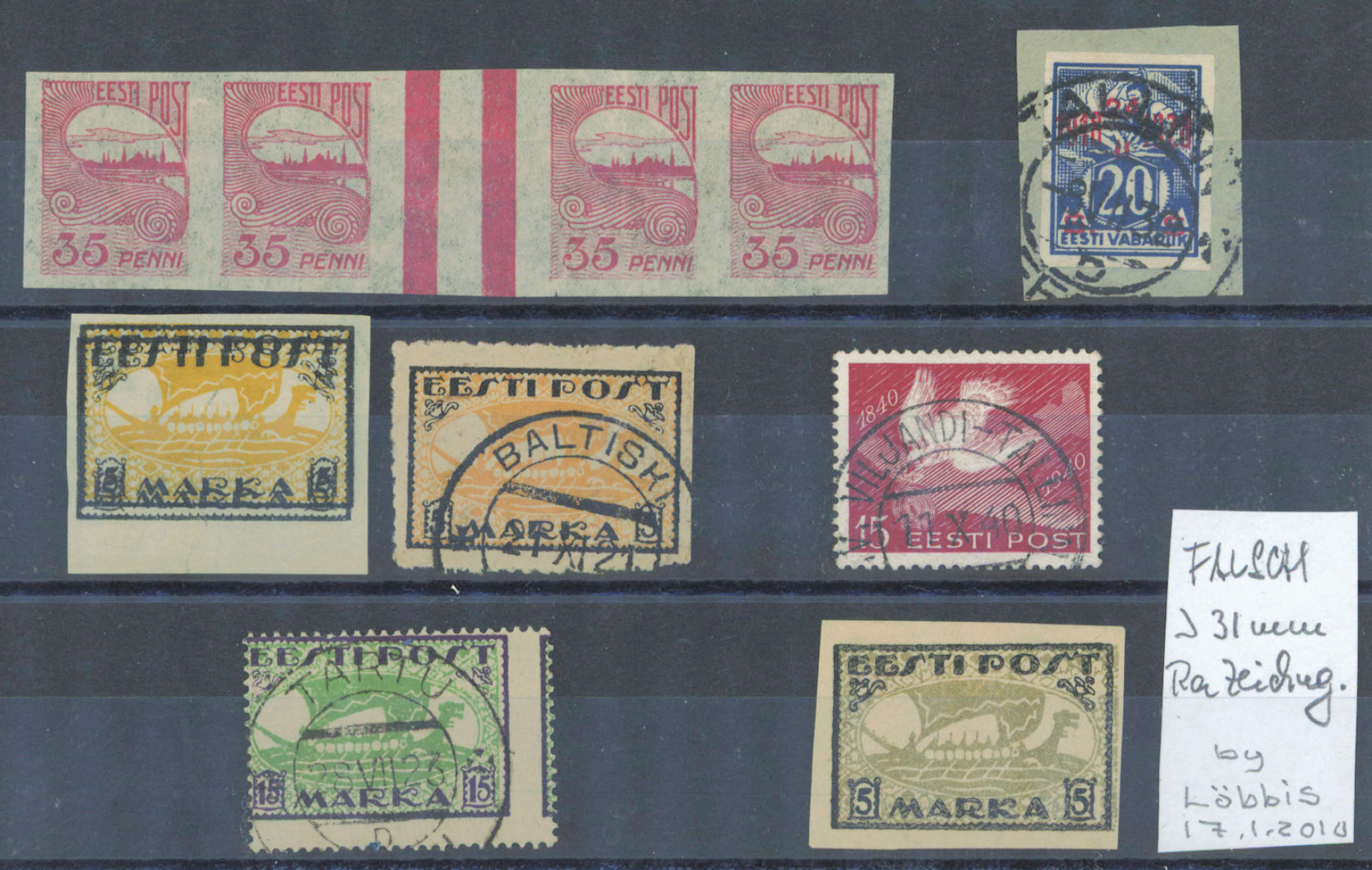 Small interesting selection of varieties etc. seven items, not signed.
