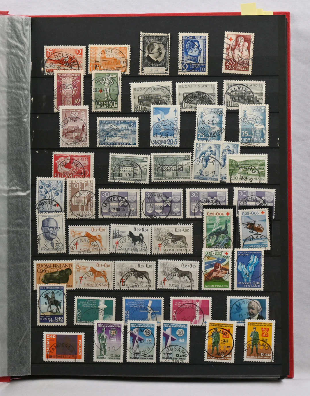 1889 onwards collection lot in a stockbook, eg. issue 1889 5 markka
