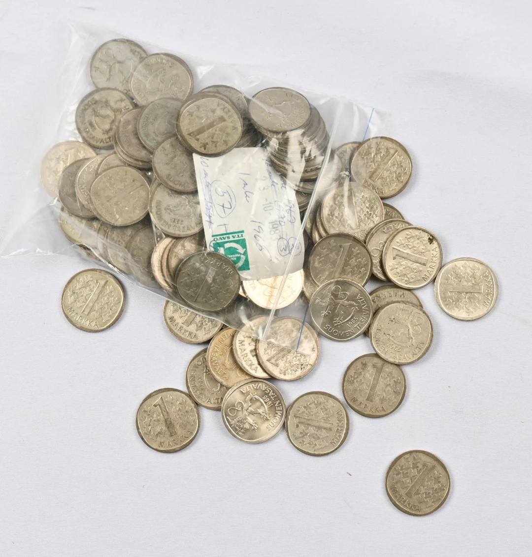 1965 1 markka selection of over 50 pieces.