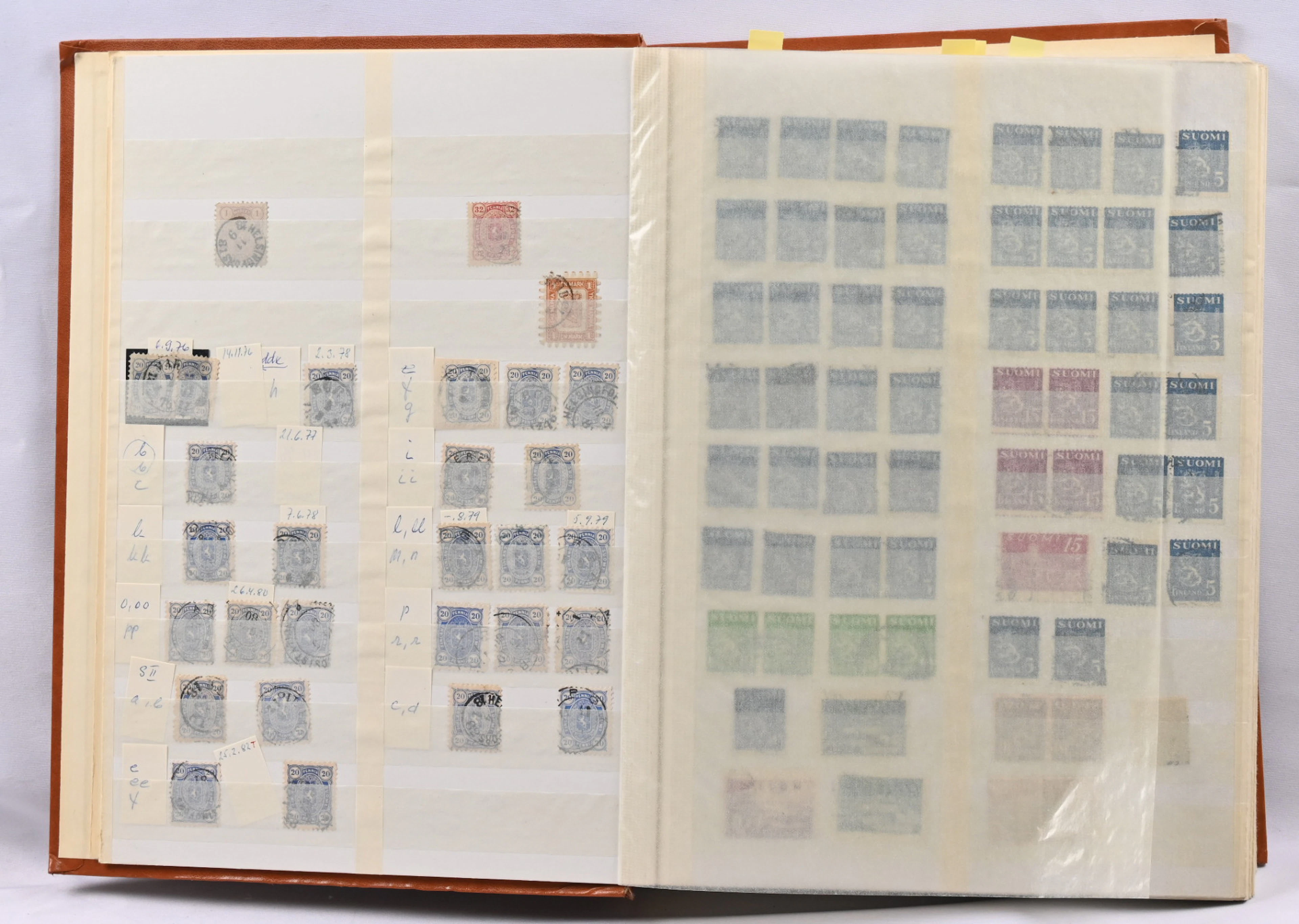 Unusual selection of all sorts of material in a thick stockbook including