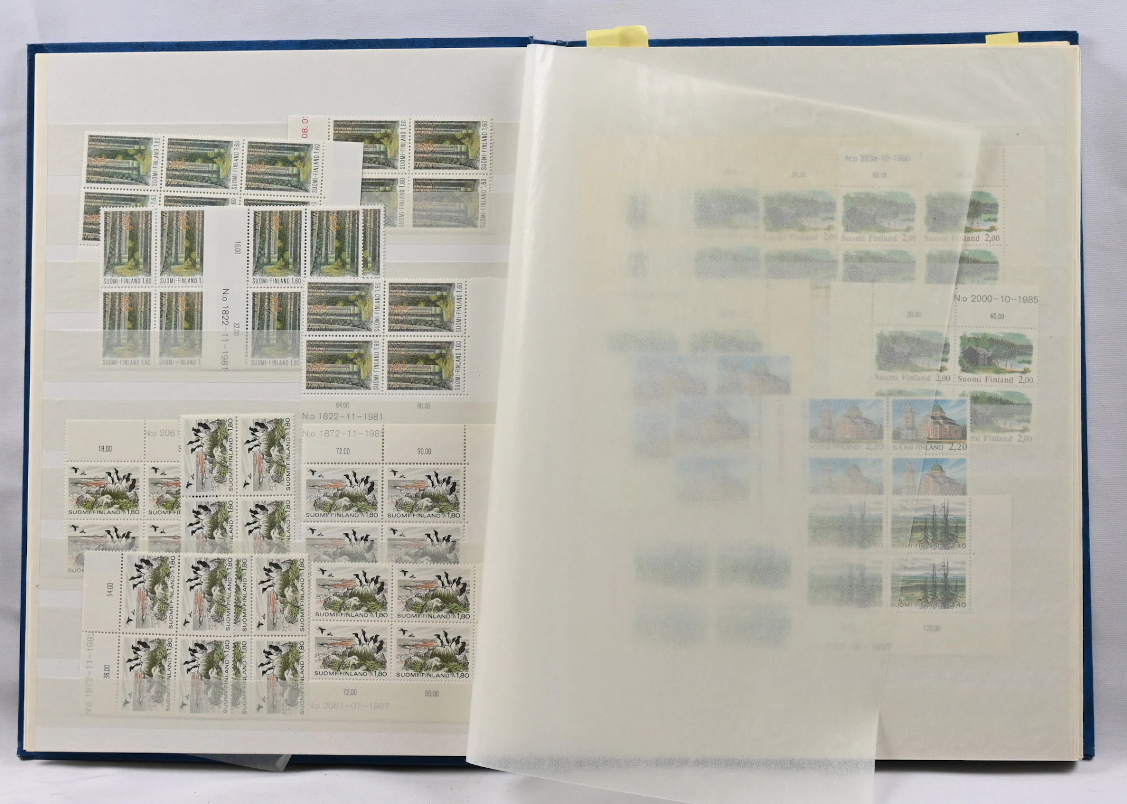 Stockbook including plate multiples etc. Mainly issue 1975 material