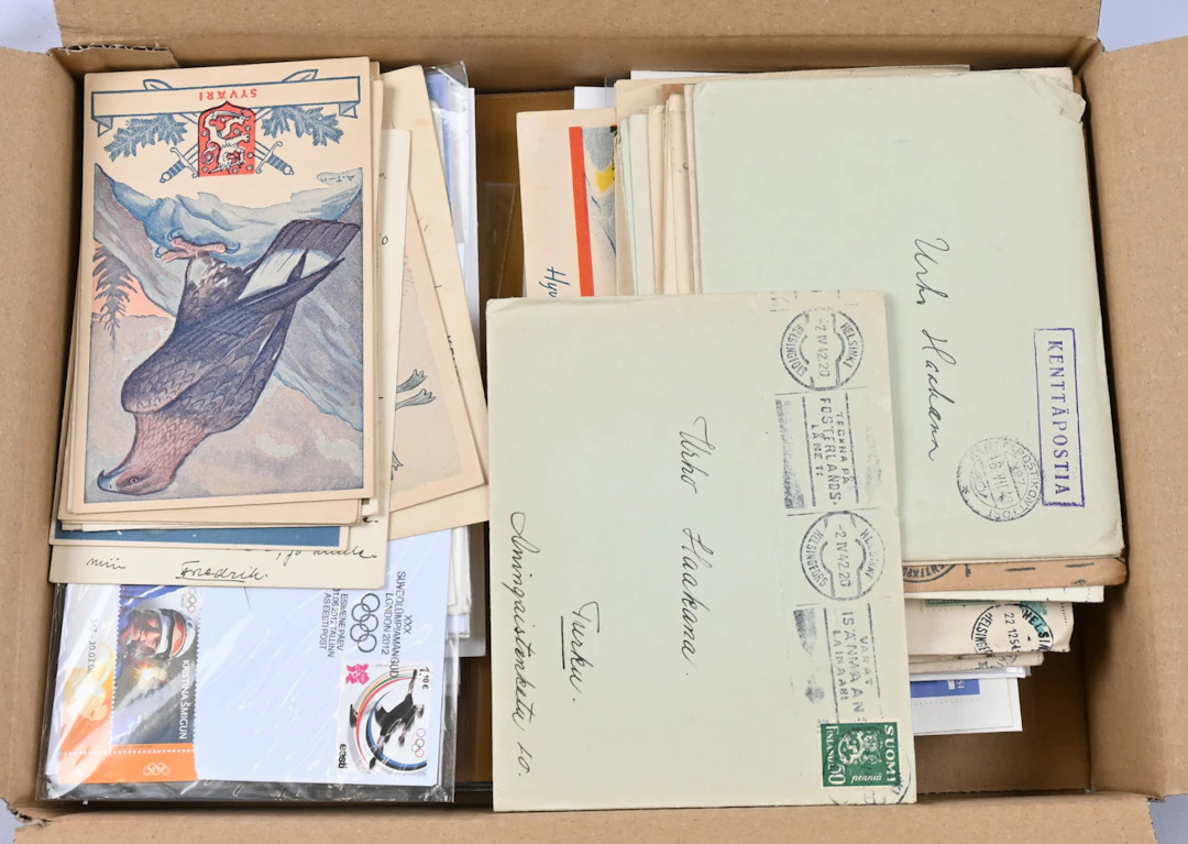 Small selection of mail eg. picture postcards and field post etc.