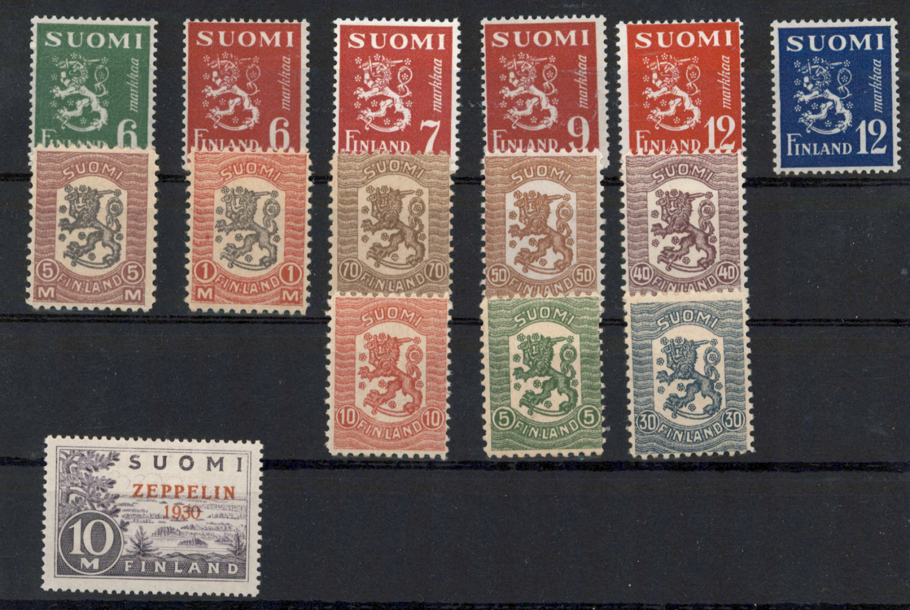 Small selection of mint * material on stockcard, eg. Zeppelin and