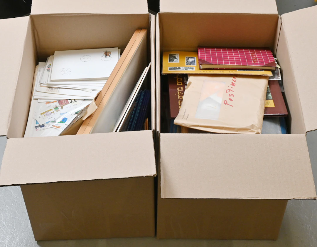 Worldwide, large mixed selection in two large boxes, gross weight