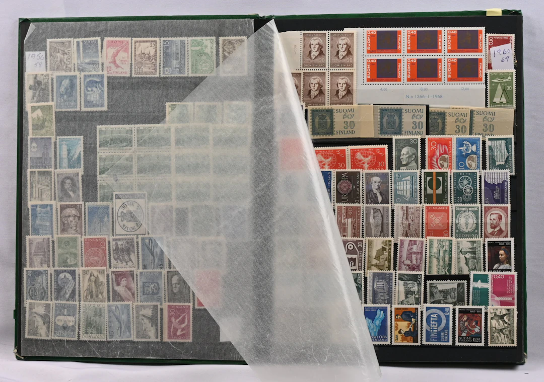 In two stock albums MNH ** and used material, also euro values and