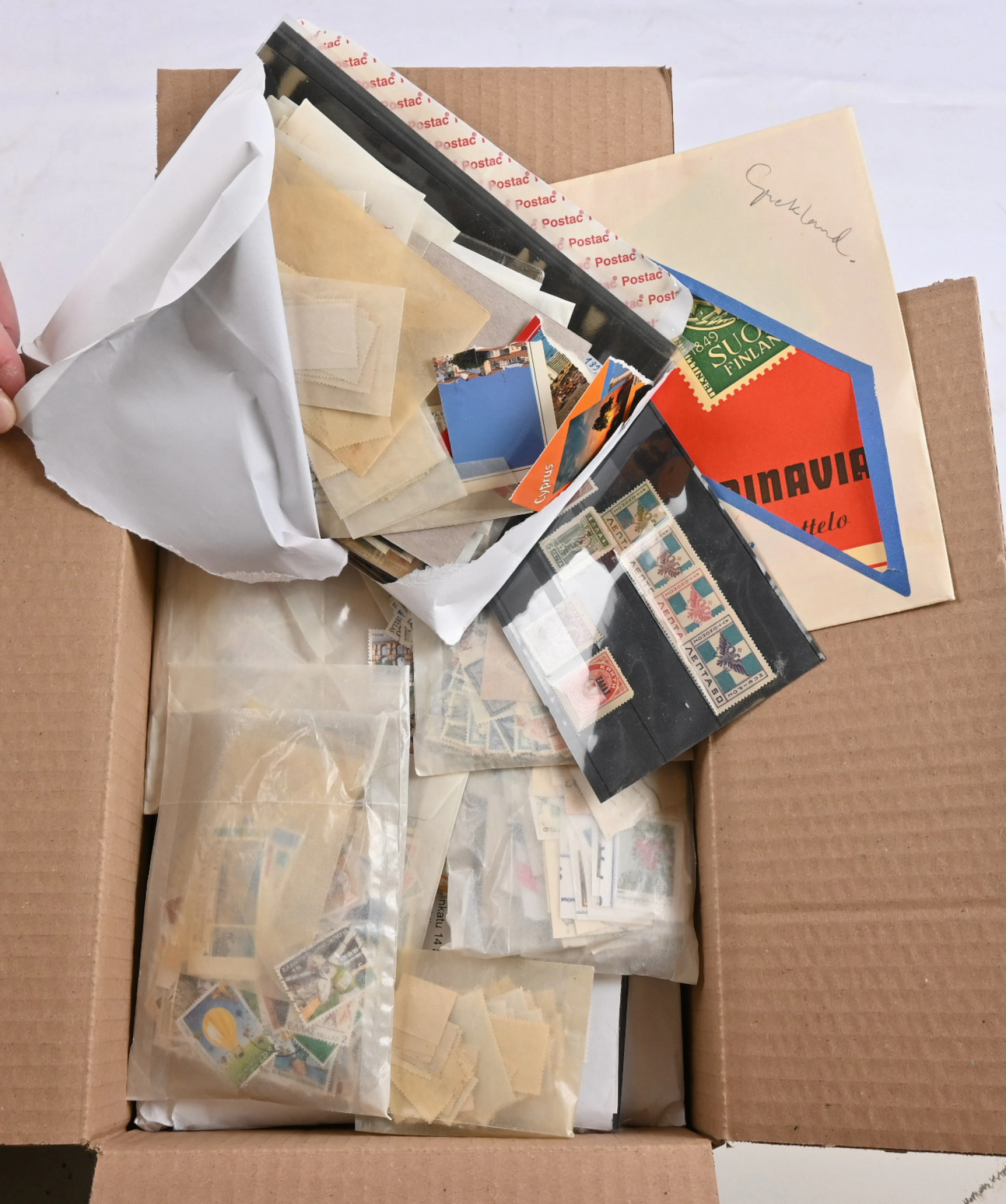 Fine discovery lot of old and new in over 3 KG box. Stamps and postal items.