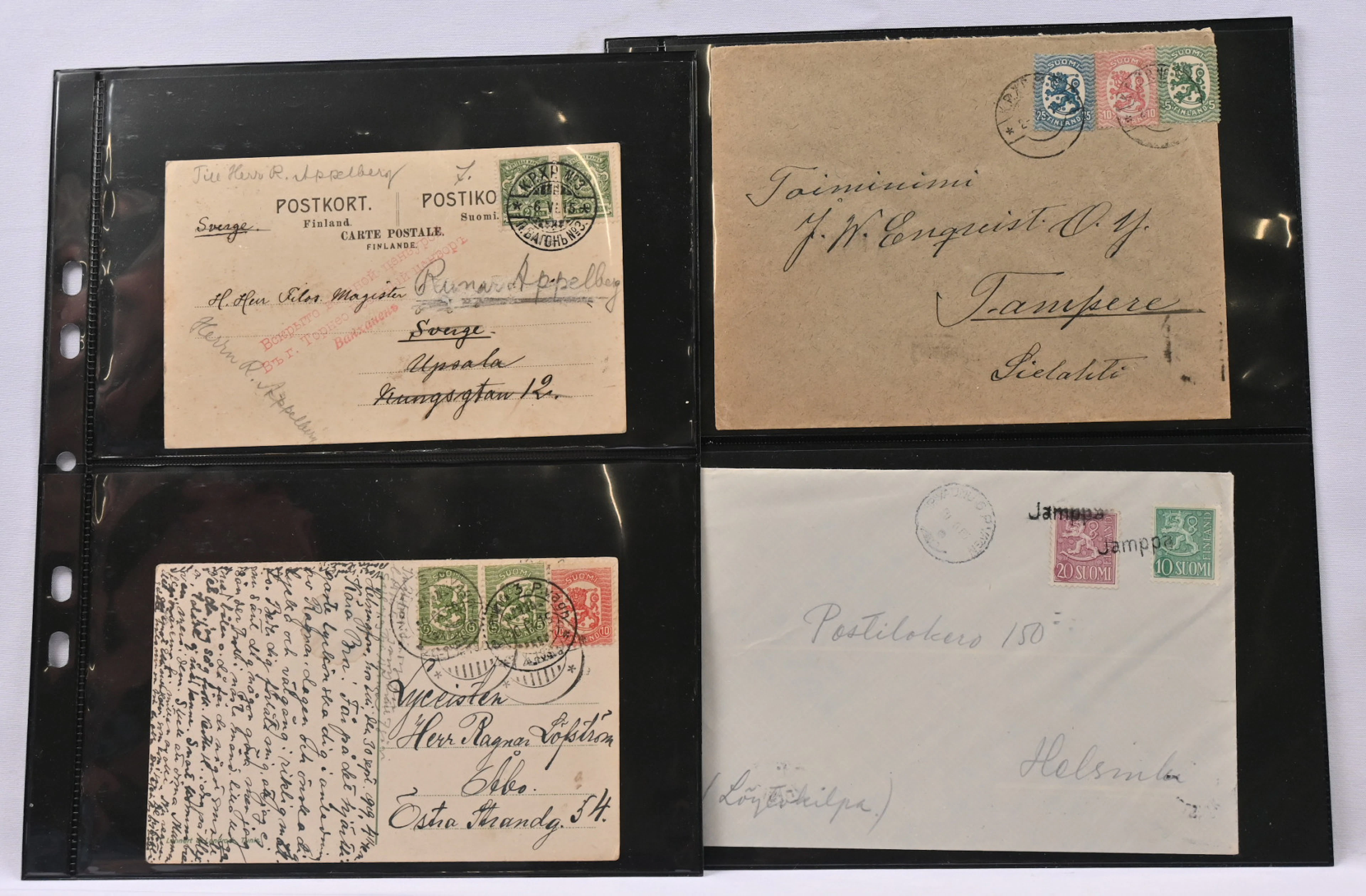 Small selection of railway cancellations on over 40 postal items