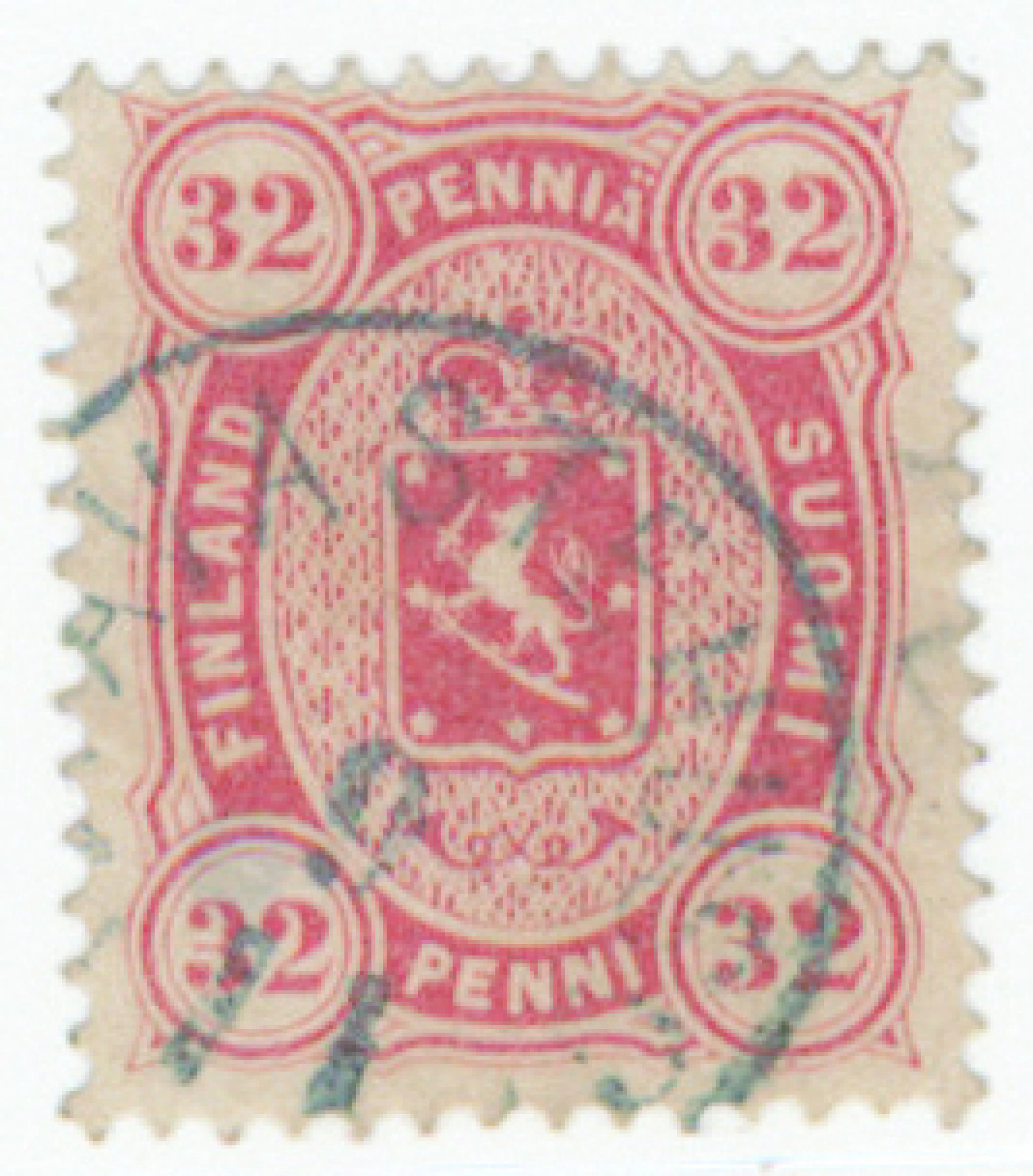 Copenhagen printing, beautiful Tavastehus 1875 cancellation. Corners