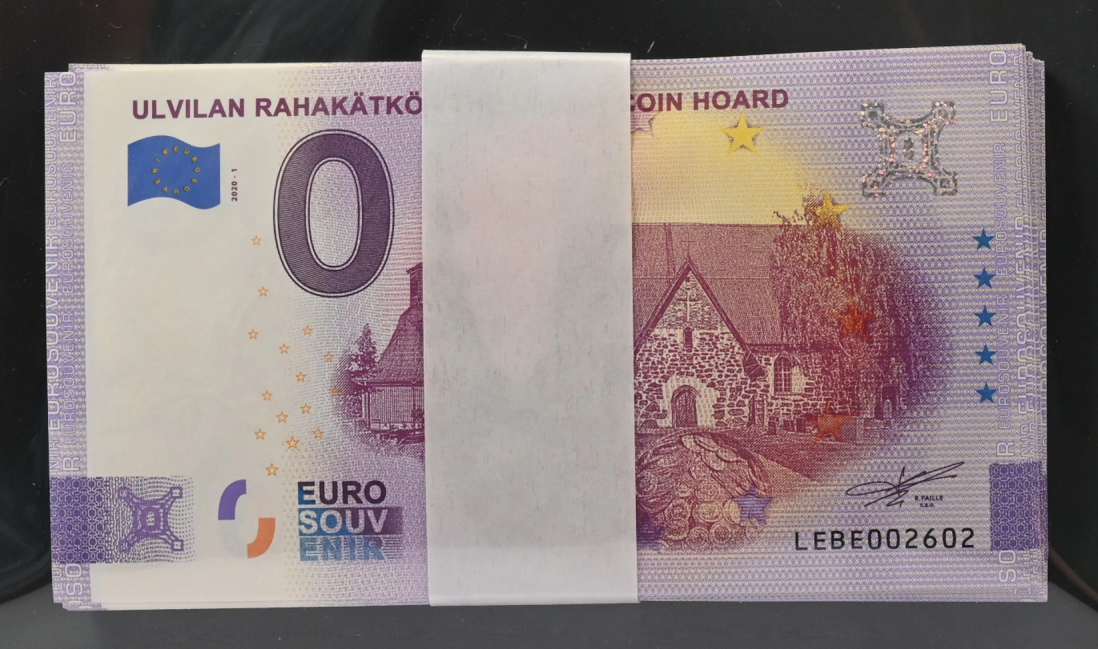 2020 0€ "Ulvilan rahakätkö" 100 pieces.