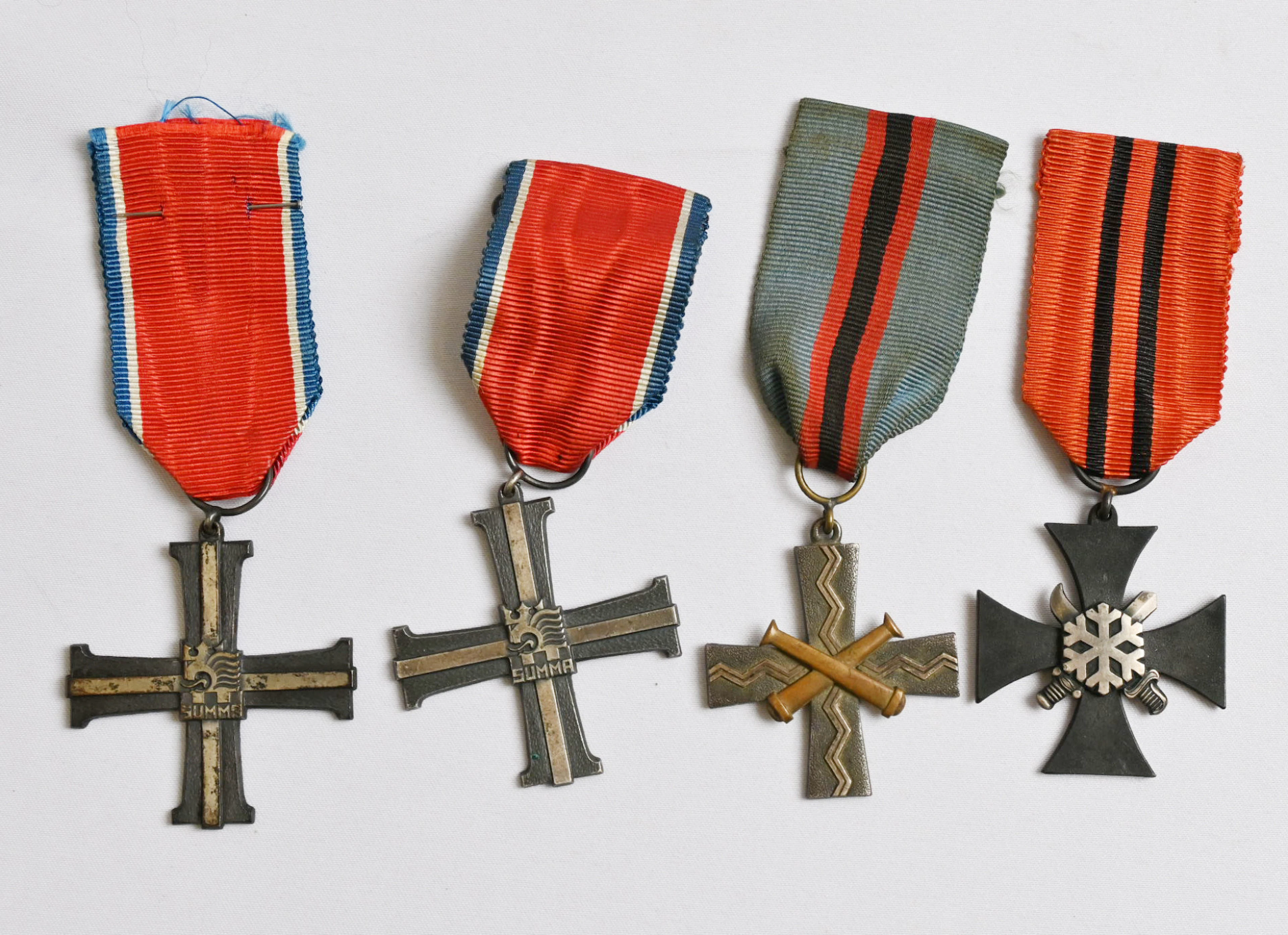 Two Summa commemoration crosses, Coastal Defence commemoration cross