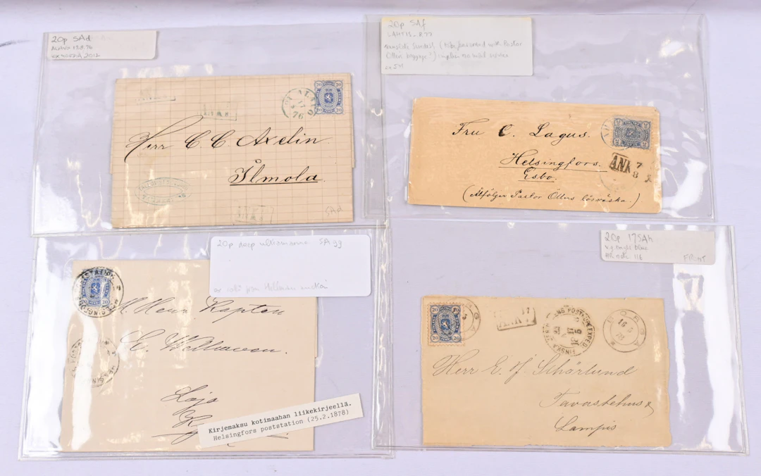 1875 - 1882 fine selection of defined 20 penni (11) and 25 penni (2)