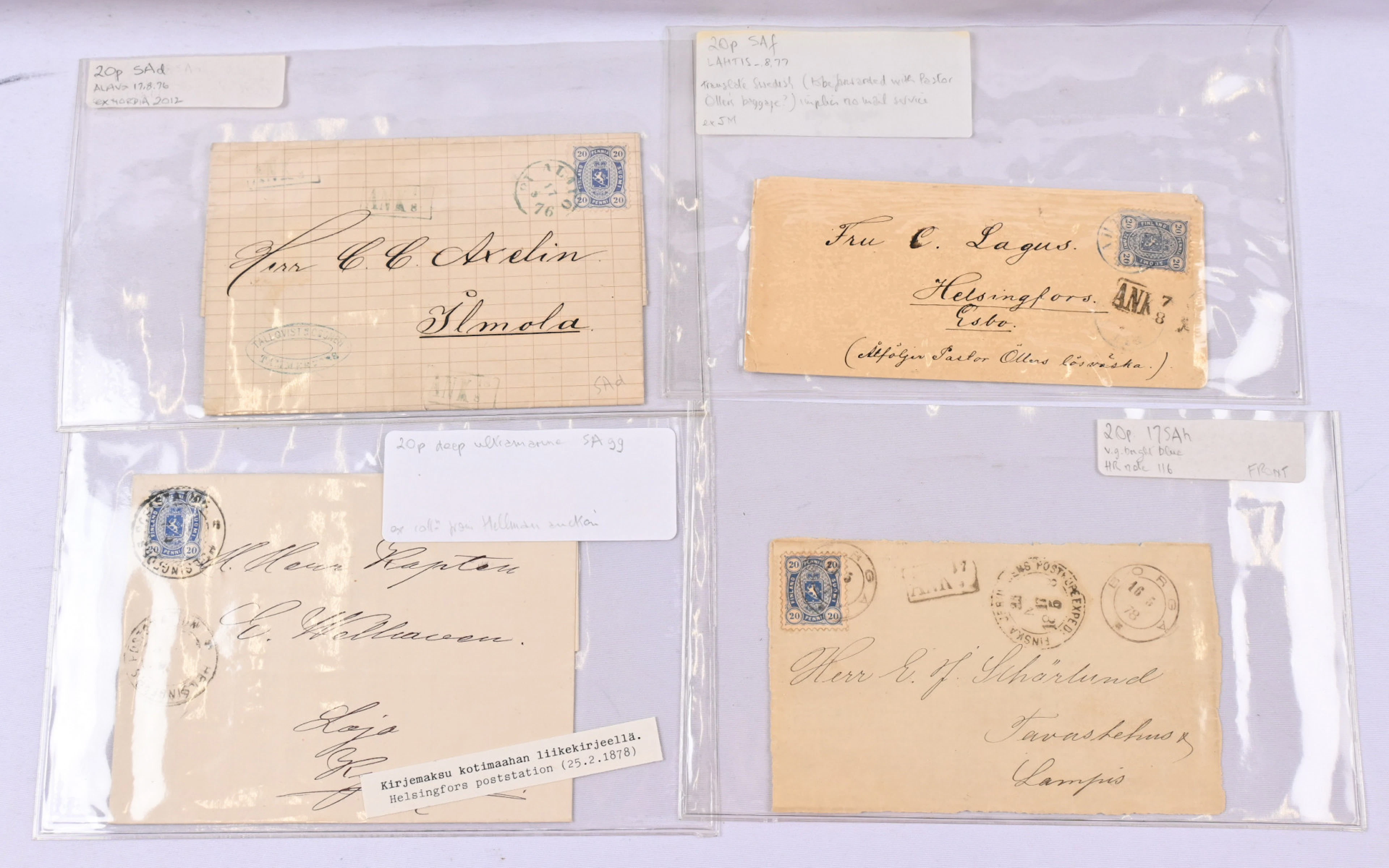 1875 - 1882 fine selection of defined 20 penni (11) and 25 penni (2)