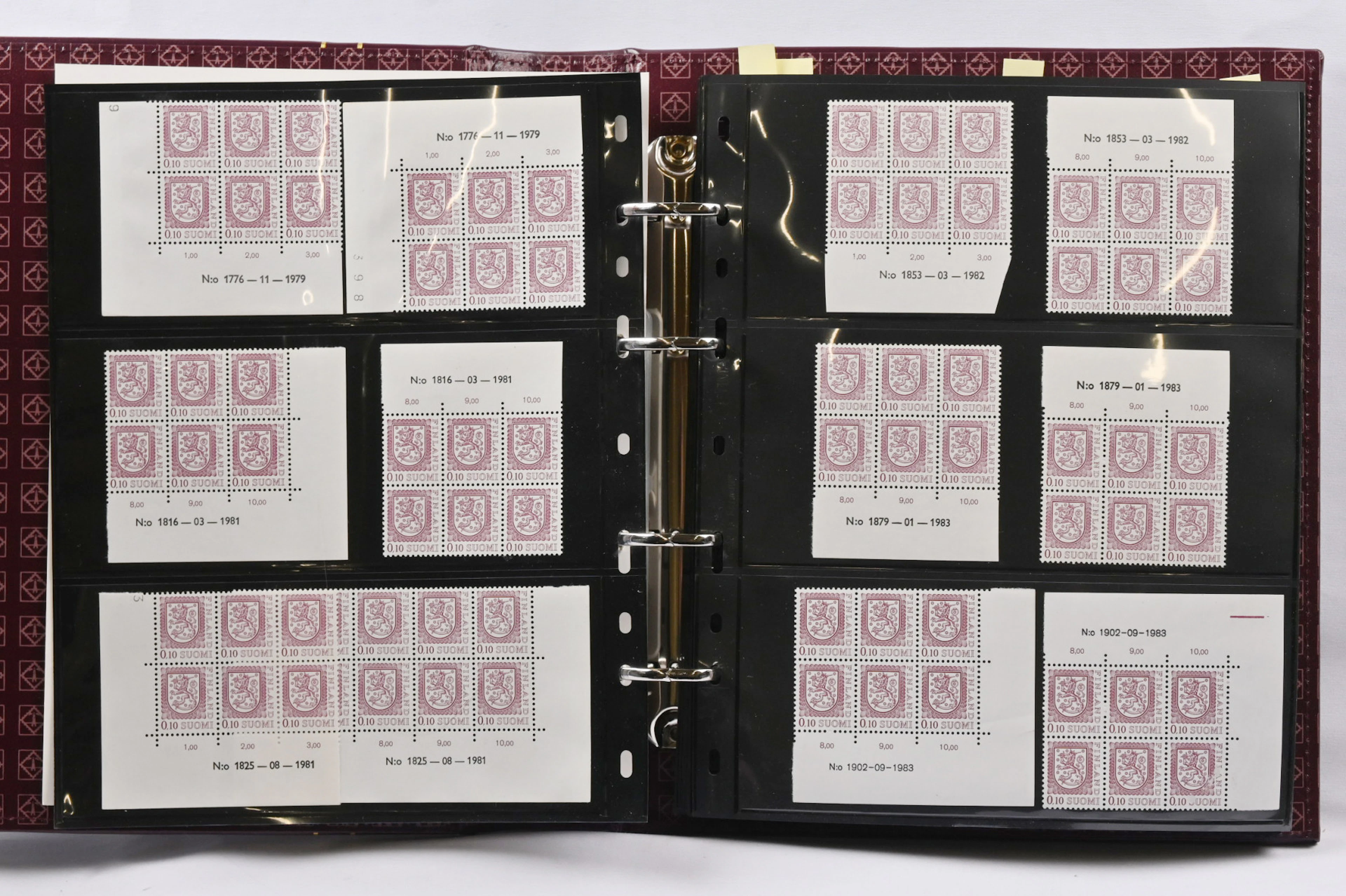 Issue 1975 lions plate blocks of six collection selection of over