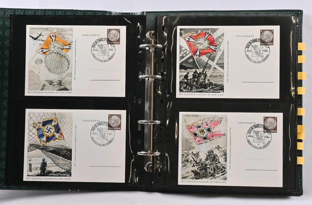 Fine selection of Hitler era propaganda stationery items over 50 different