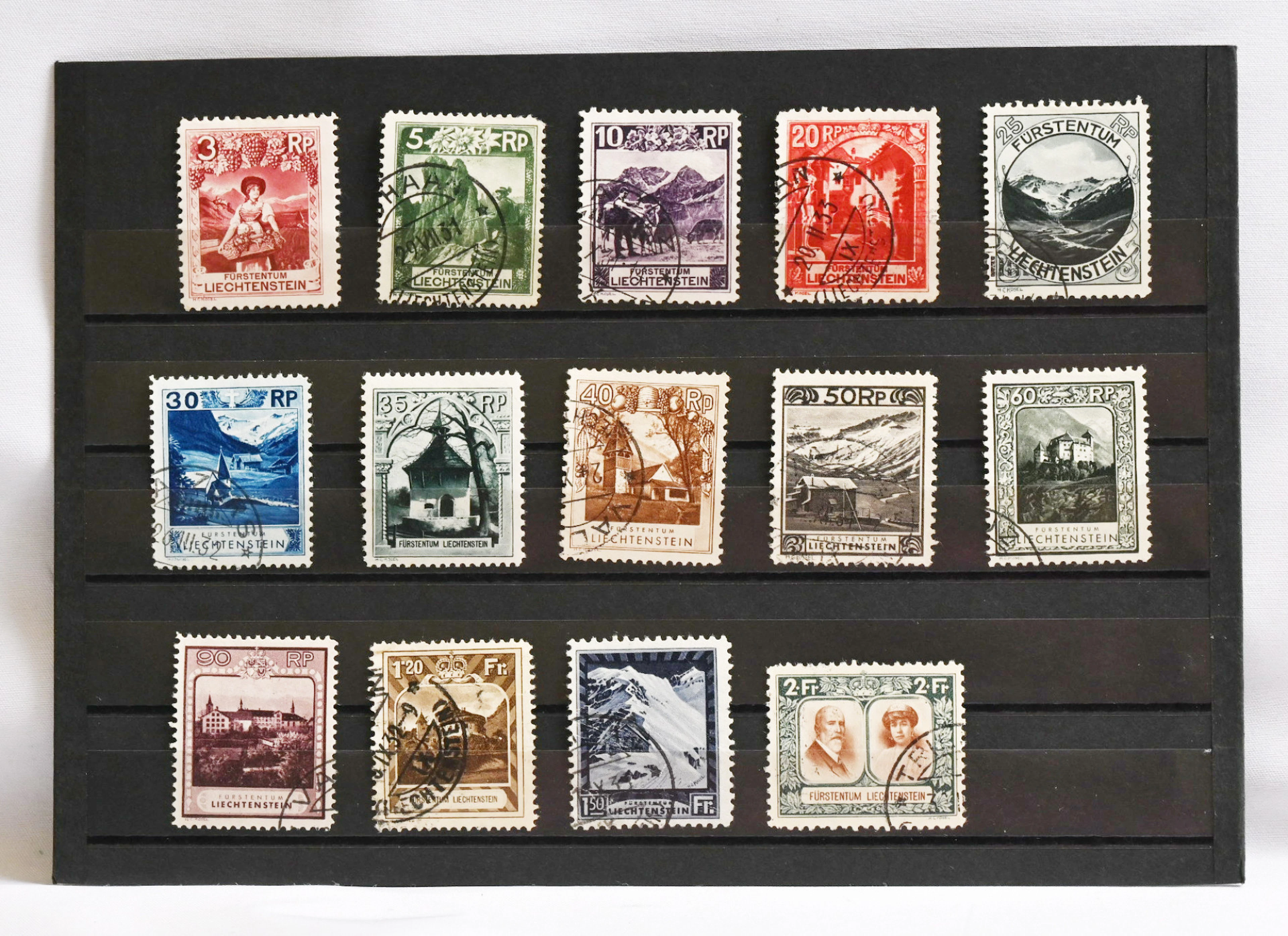 1930 Landscapes Mi 94-107, used set, two stamps are mint *.