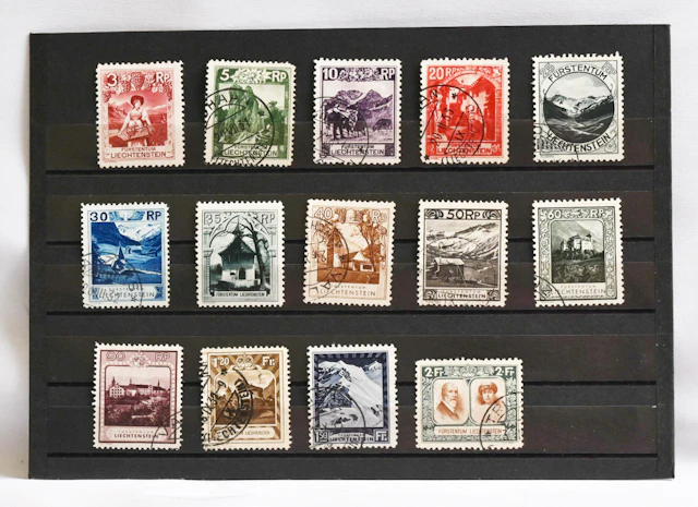 1930 Landscapes Mi 94-107, used set, two stamps are mint *.