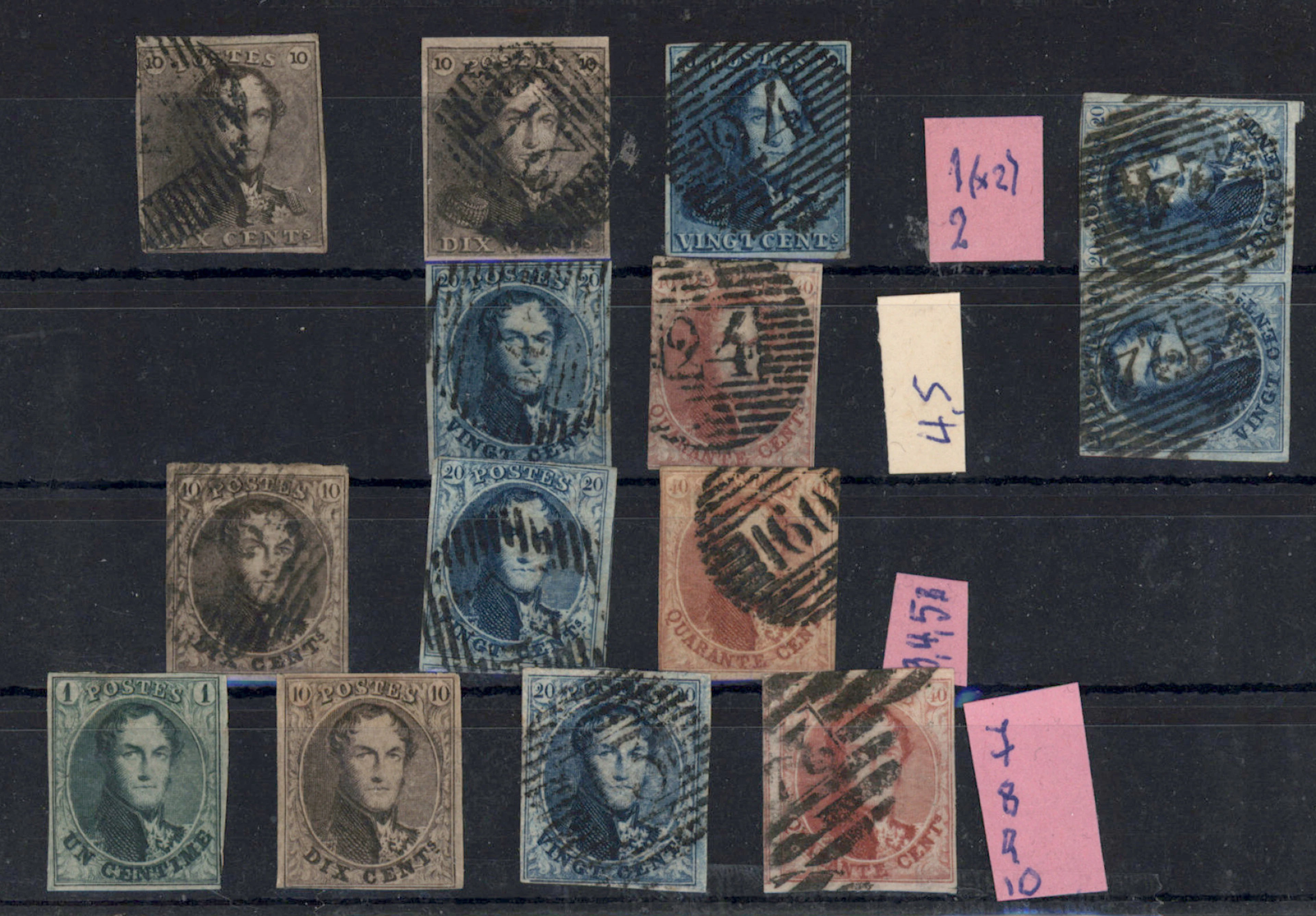 From 1849 onwards interesting selection on a page of the first issue