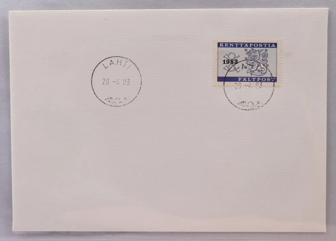 1983 field post stamp on cover, very fine used Lahti 1983.
