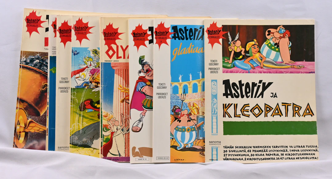 Asterix (in Finnish) selection of albums 1 - 2, total of 26 pieces