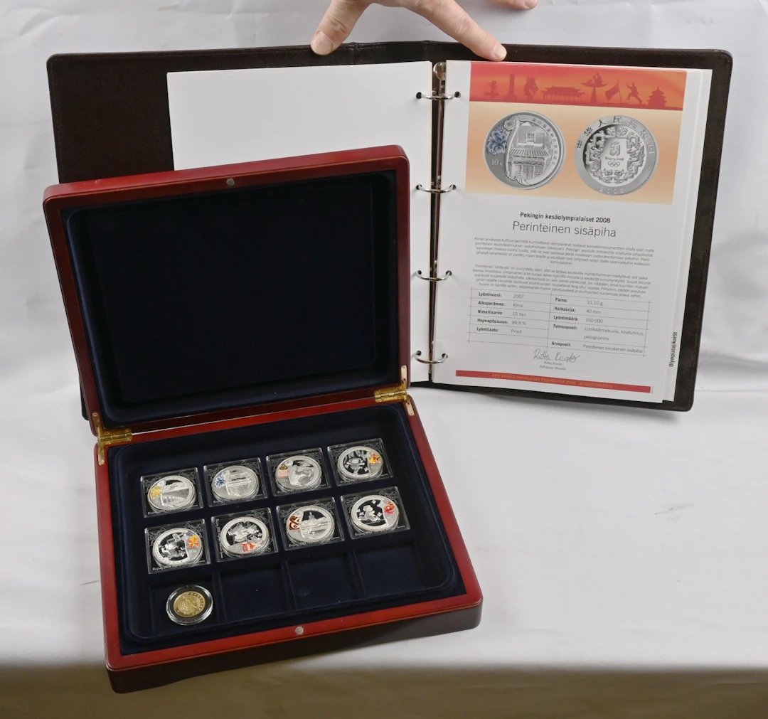 China 2008 Beijing Olympics silver commemorative coins eight different