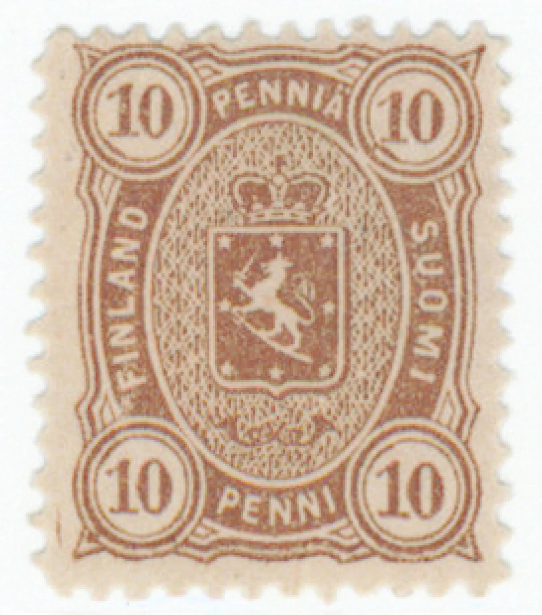 10 penni mint *, some gum creases