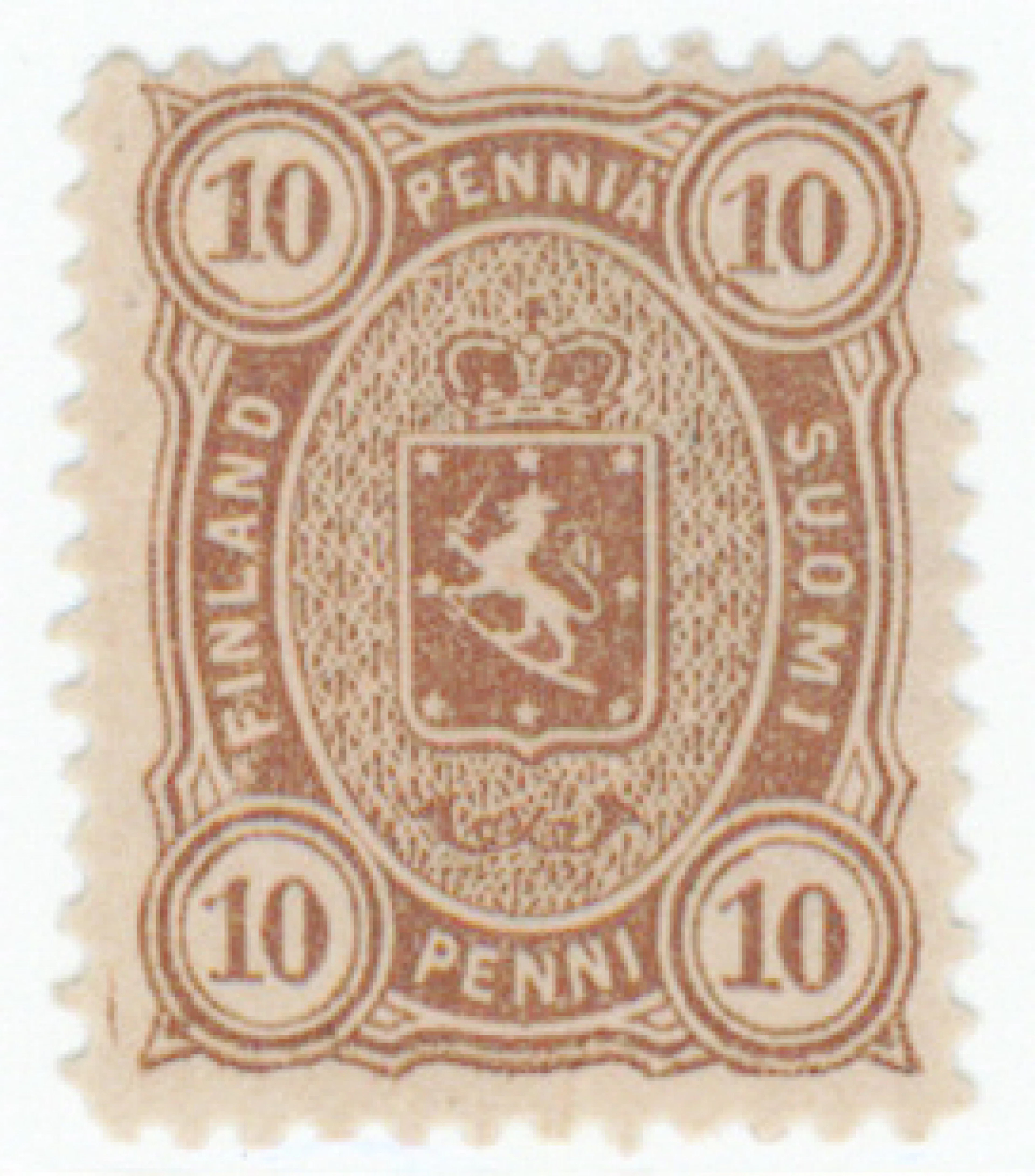10 penni mint *, some gum creases