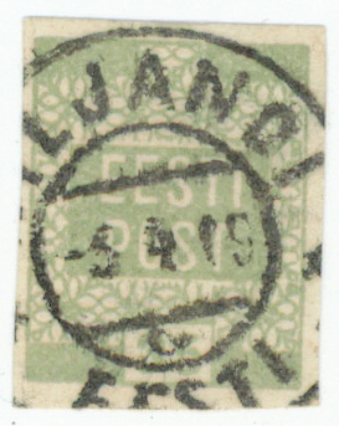 1919 Flower design 35 penni olive-gray Mi 3c, superb cancelled stamp
