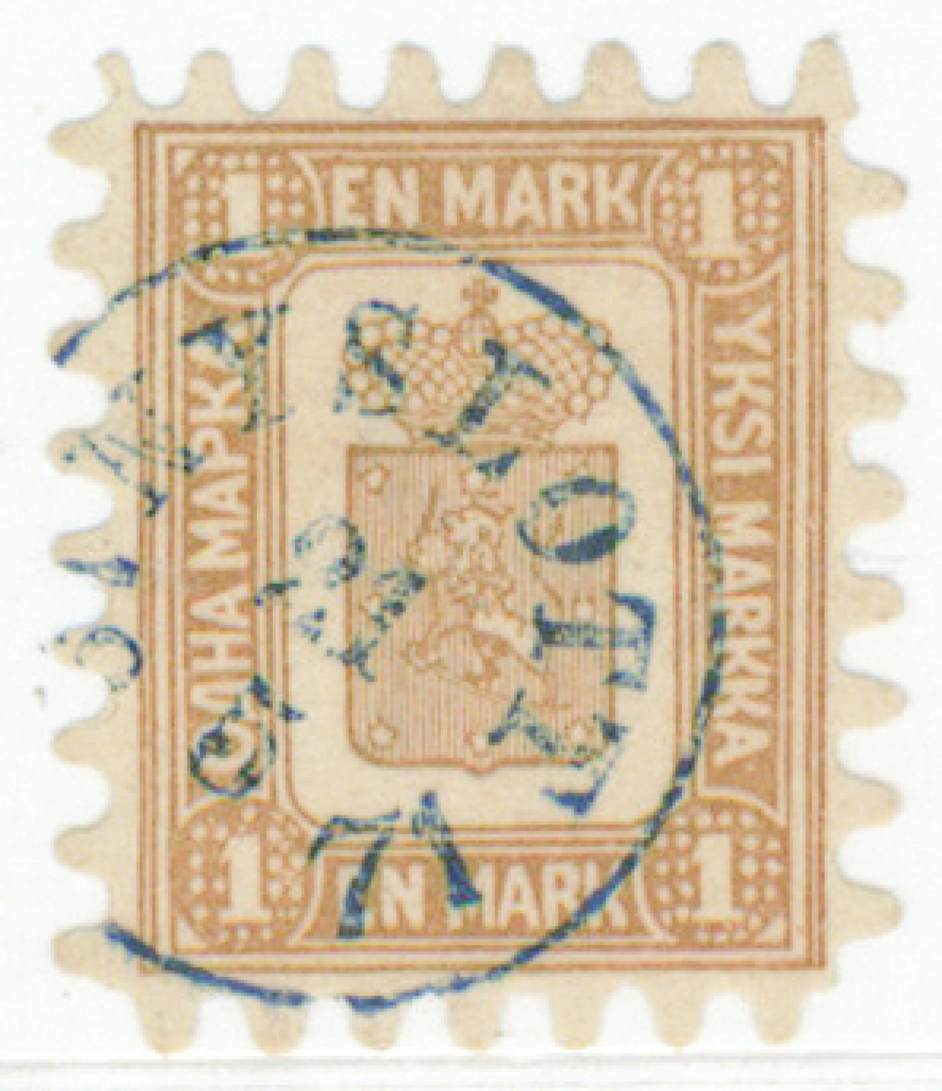 1 markka Fournier forgery. Opinion included: Salonen.