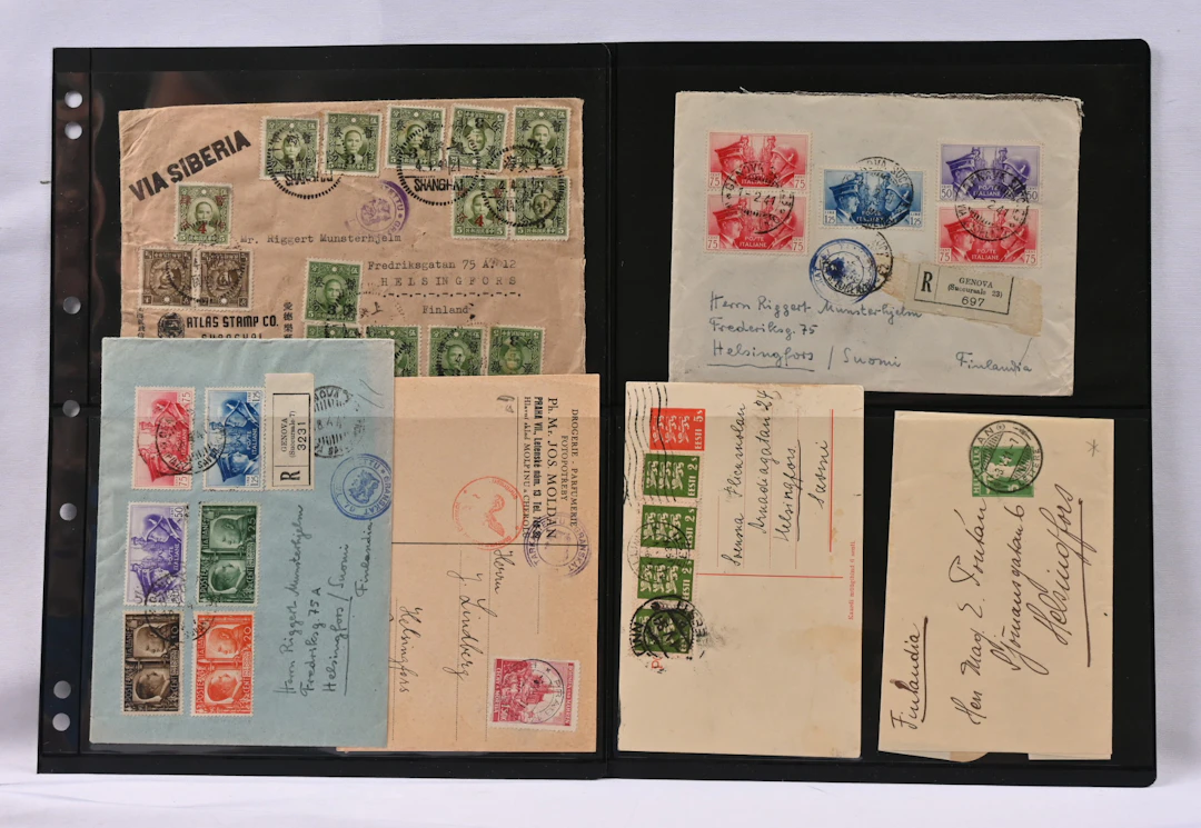 1885 onwards small fascinating postal item lot mainly mail to Finland.