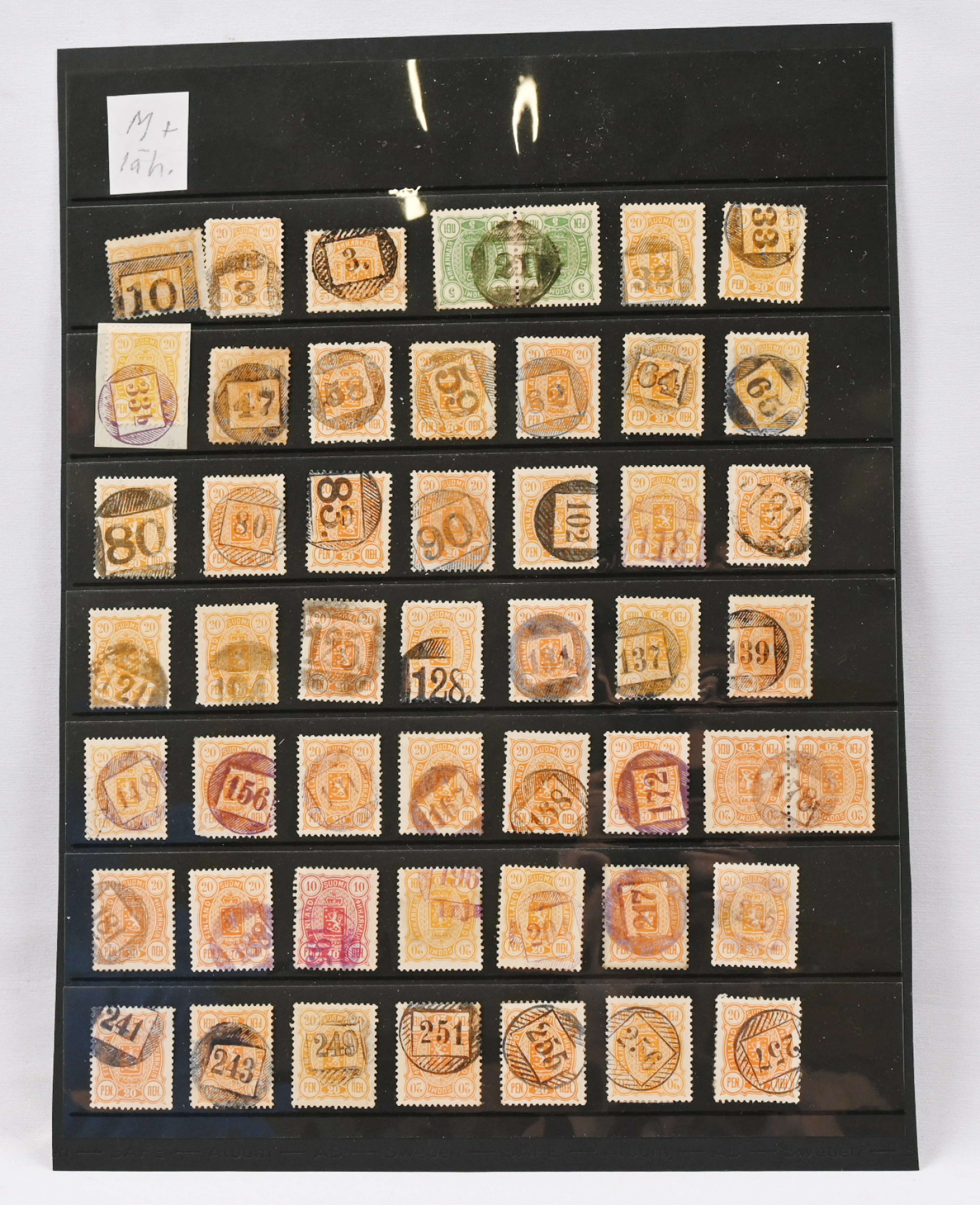 Fine cancellations nice selection on stamps from 1889 - 1895, ca.