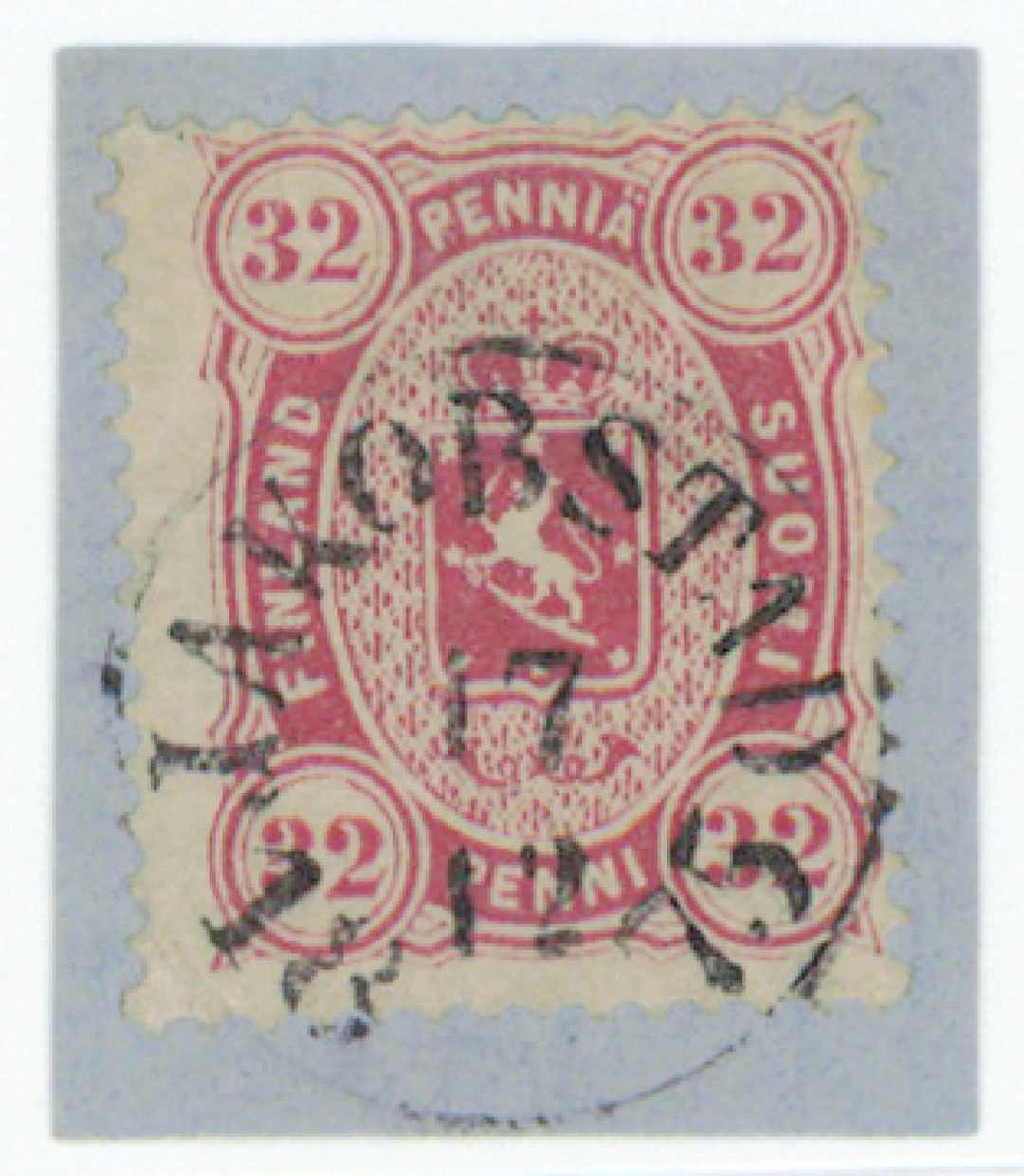 Copenhagen printing on a piece, superb Jakobstad 1875. A couple of