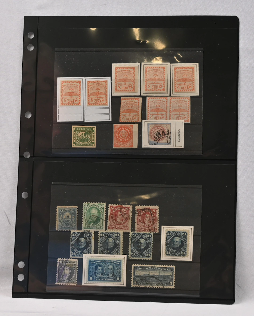 Latin American countries versatile stock lot of old on stockcards.