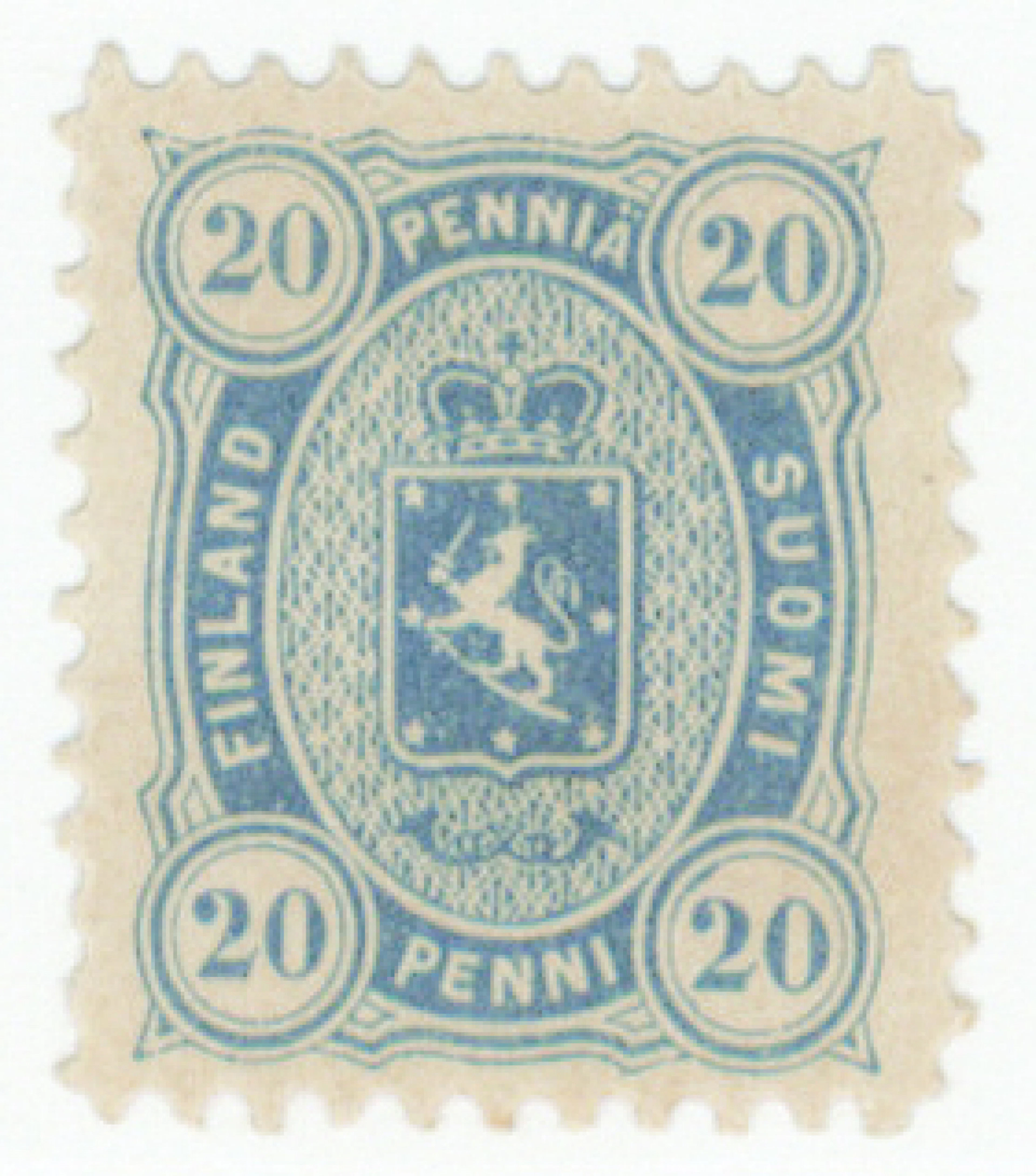 20 penni green-blue mint *. (L. 15SAa).