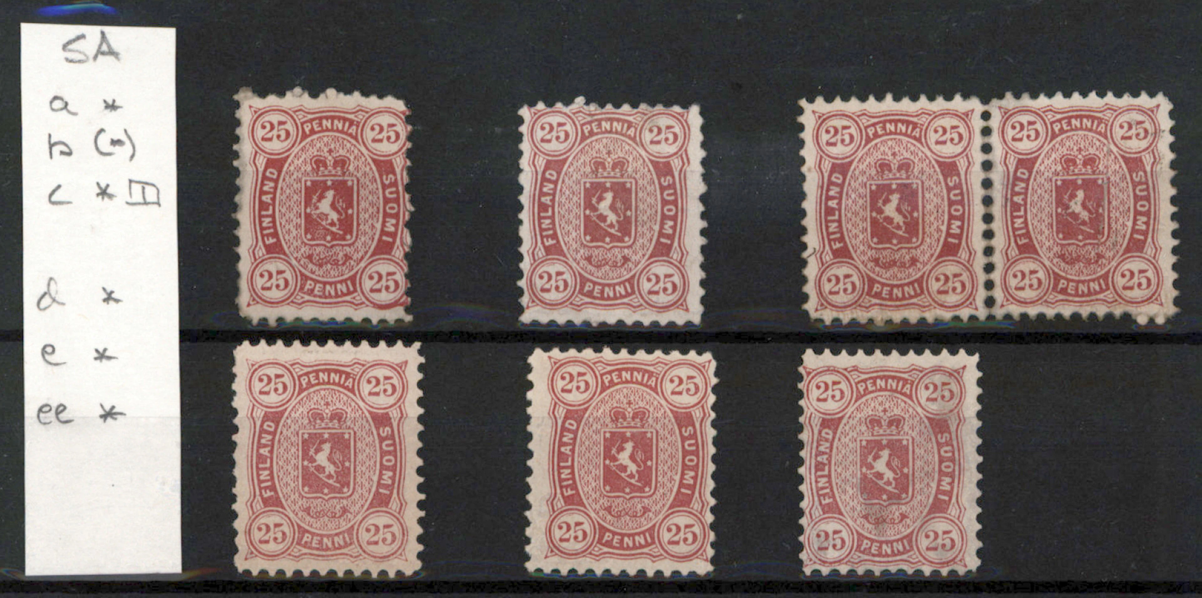 25 penni all colors of the Senate printing in mint * condition. A